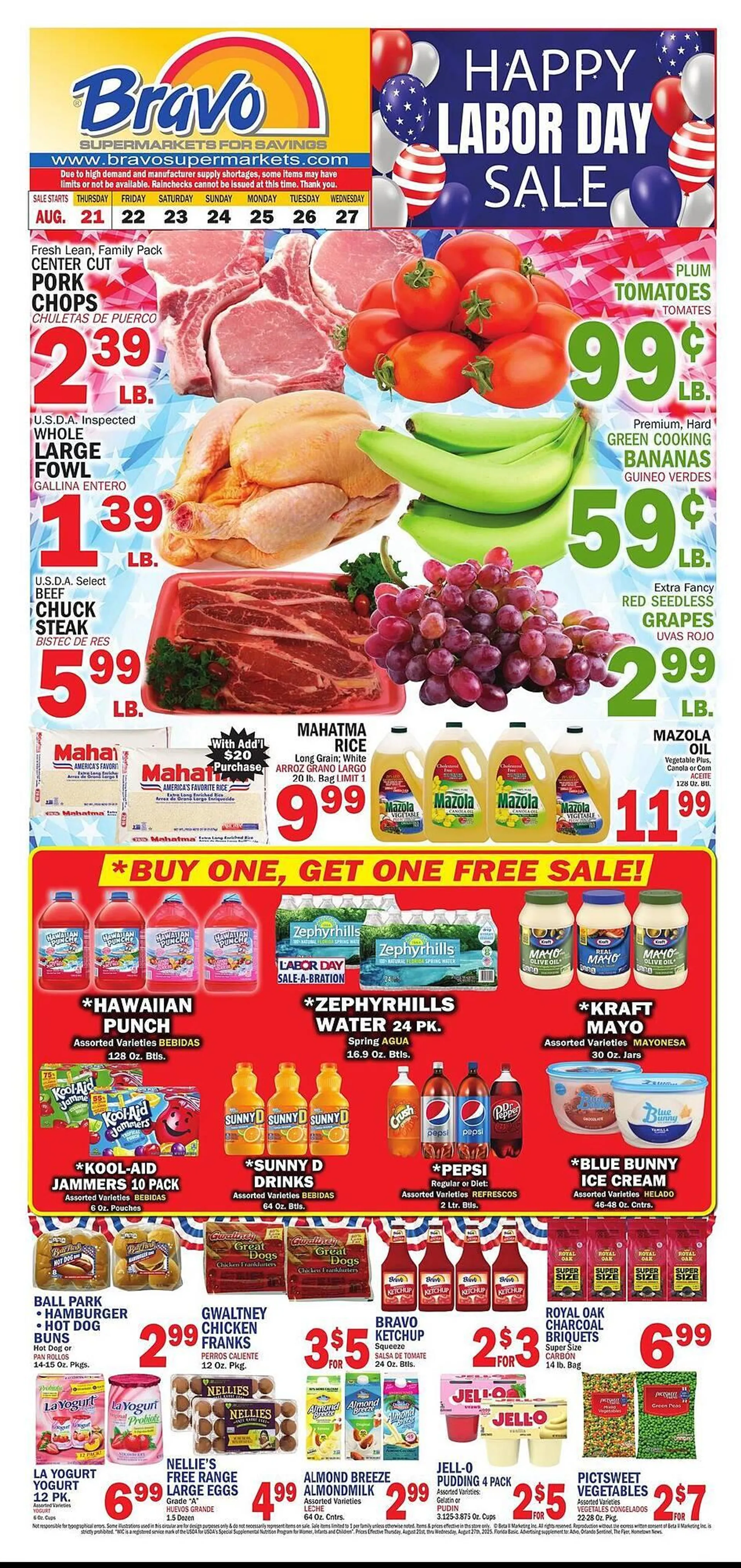 Weekly ad Bravo Supermarkets Weekly Ad from August 21 to August 27 2025 - Page 1
