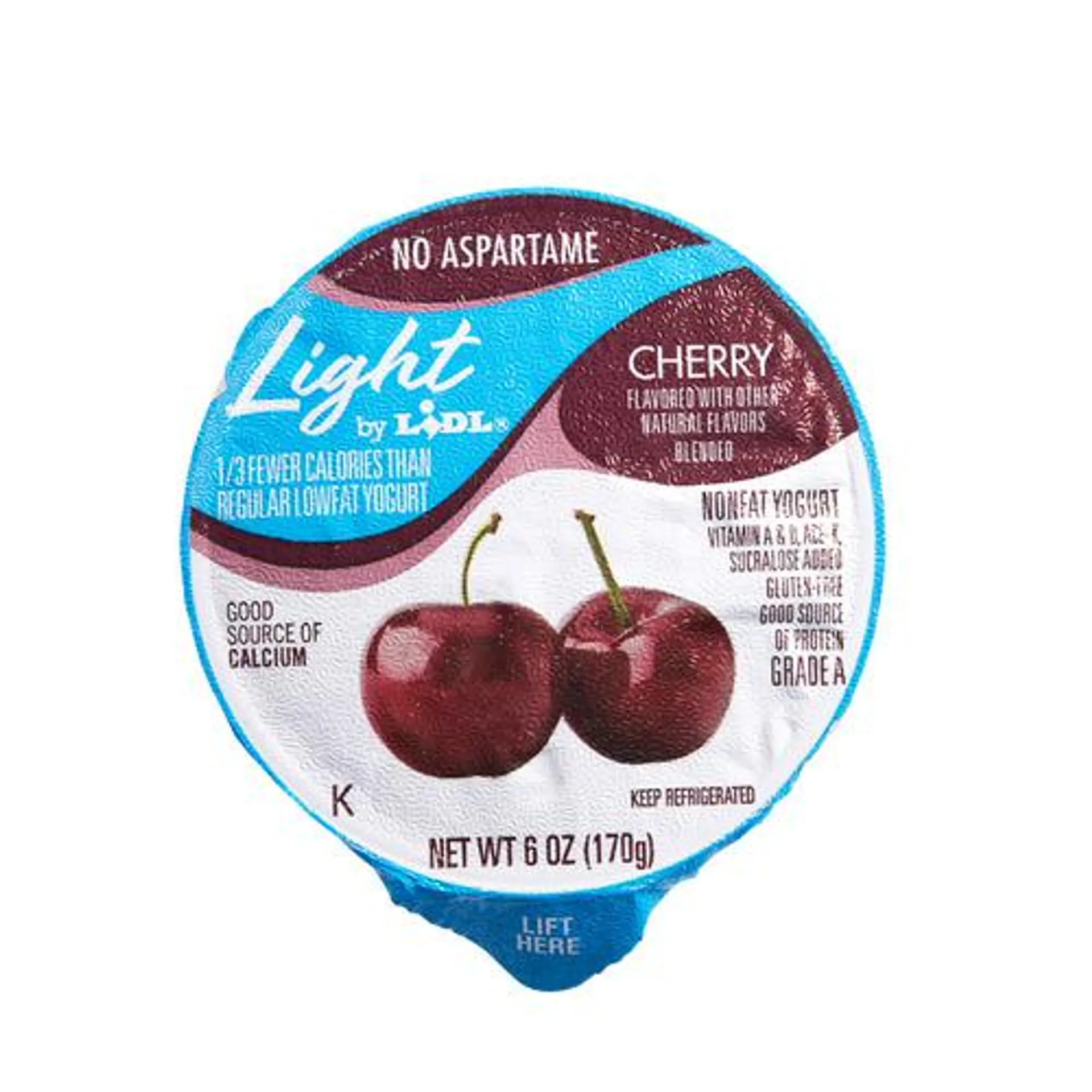 light yogurt, cherry