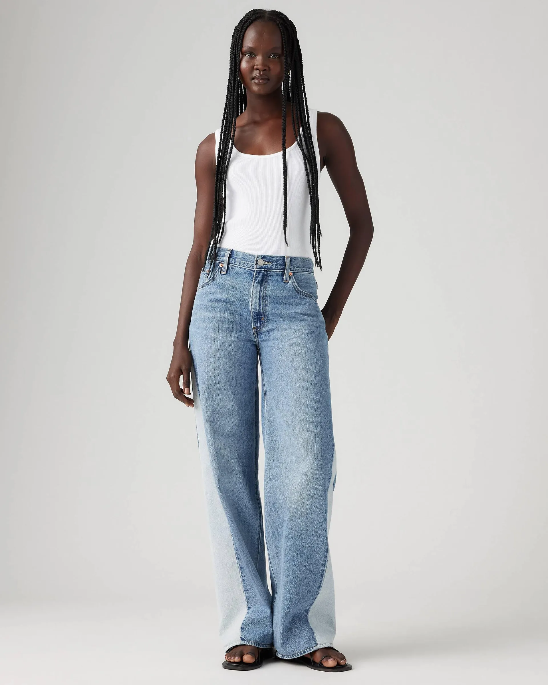 Baggy Dad Pieced Women's Jeans