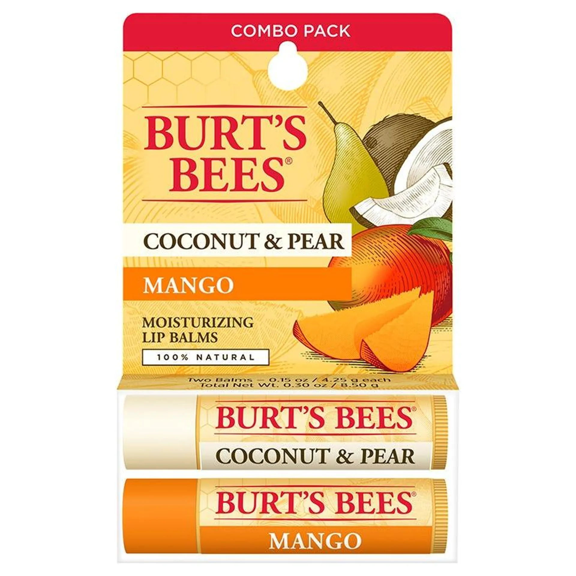 Coconut & Pear/Mango Lip Balm Twin Pack