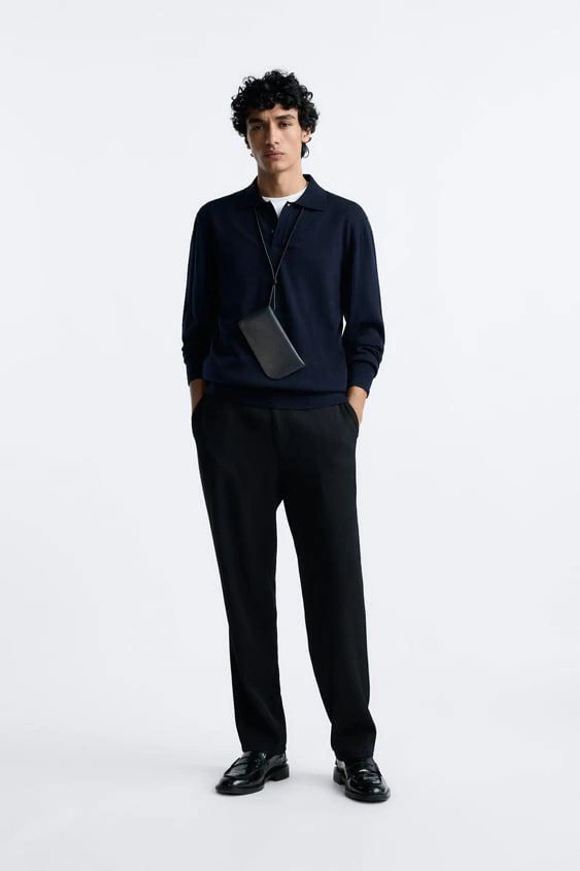 100% MERINO WOOL KNIT POLO SHIRT
