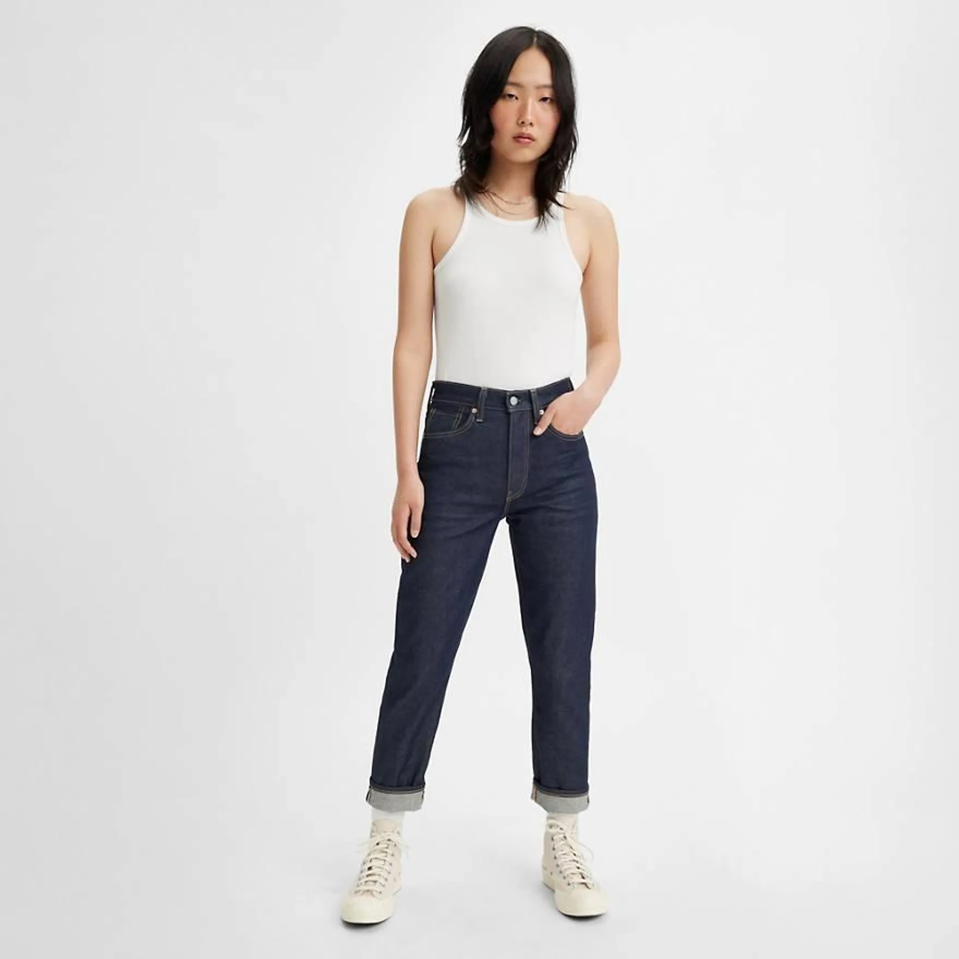 Japanese Selvedge High Rise Boyfriend Women's Jeans