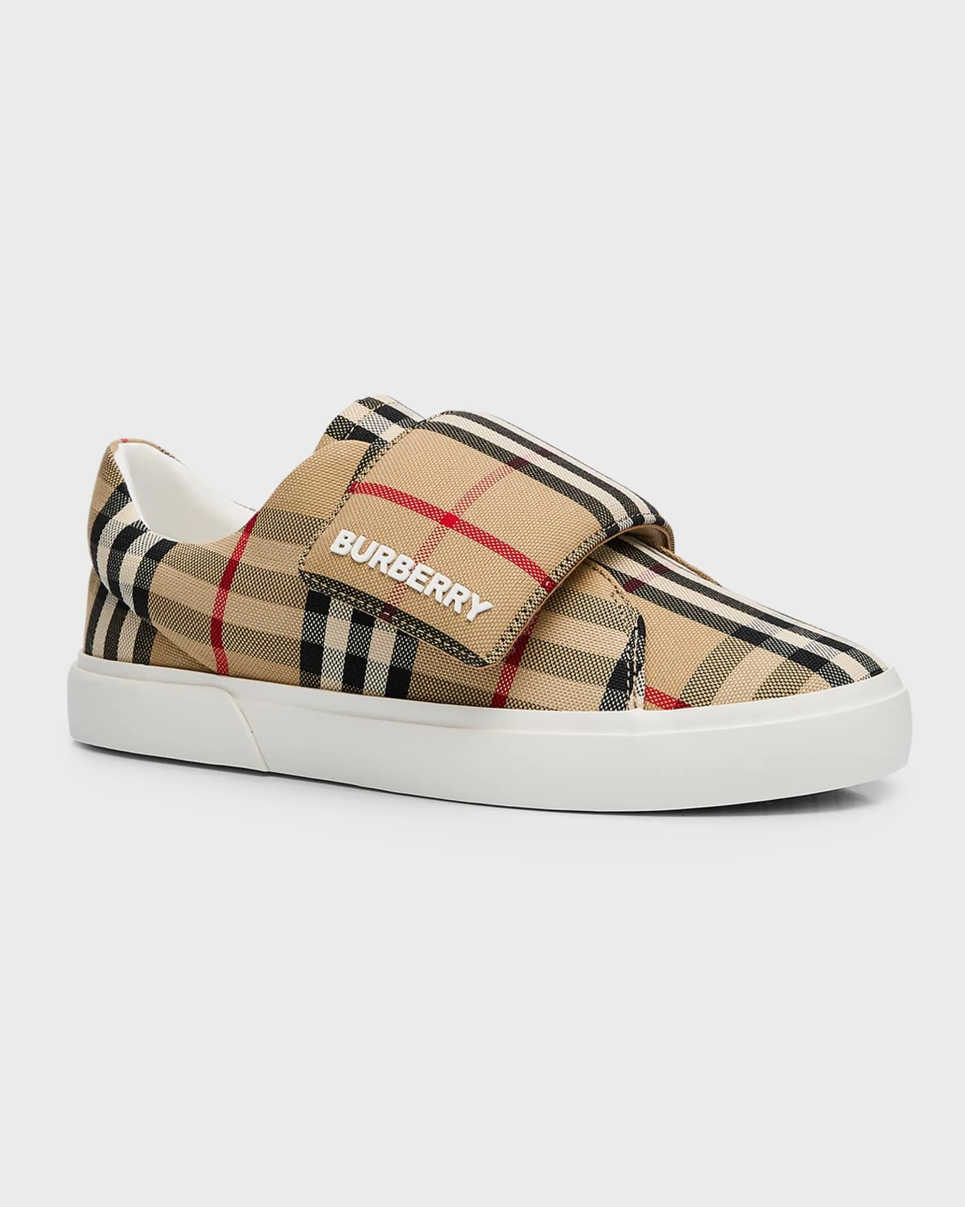 Kid's James Check-Print Sneakers