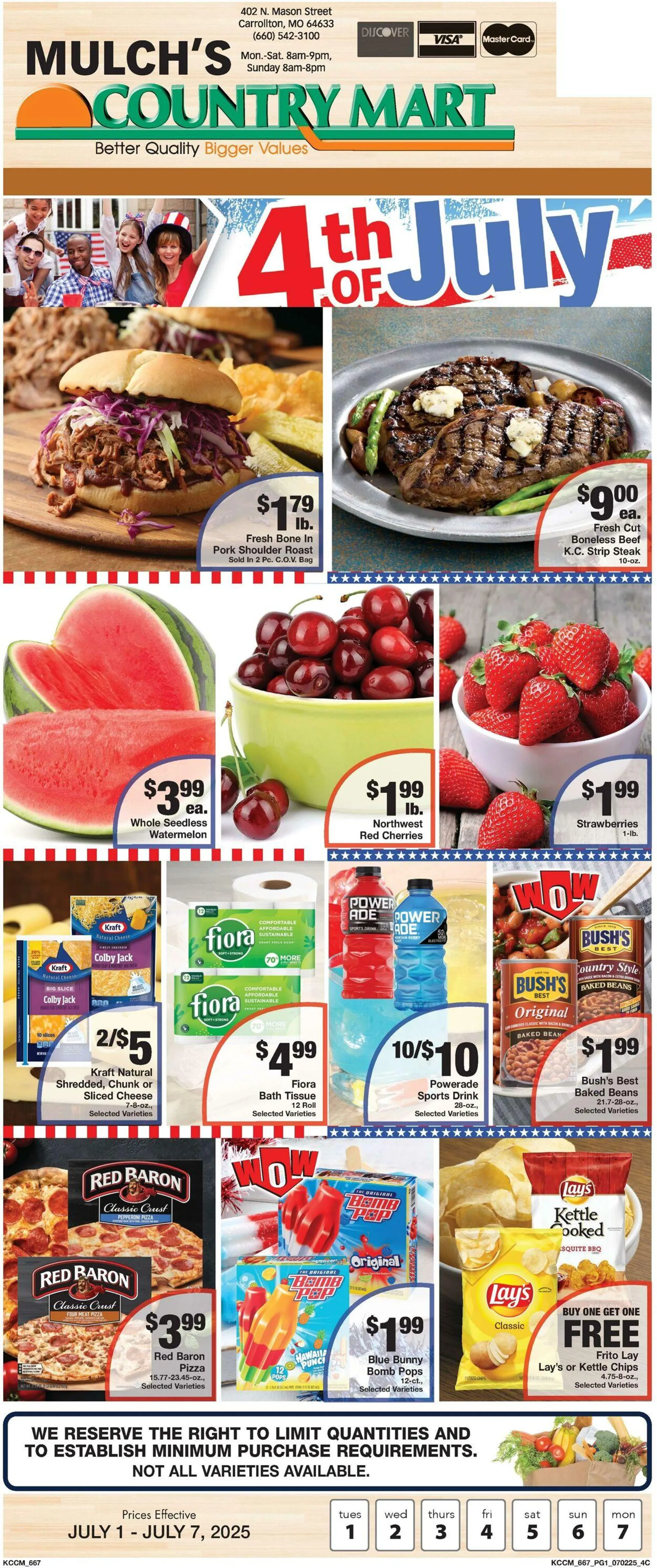Weekly ad Country Mart from July 1 to July 7 2025 - Page 1