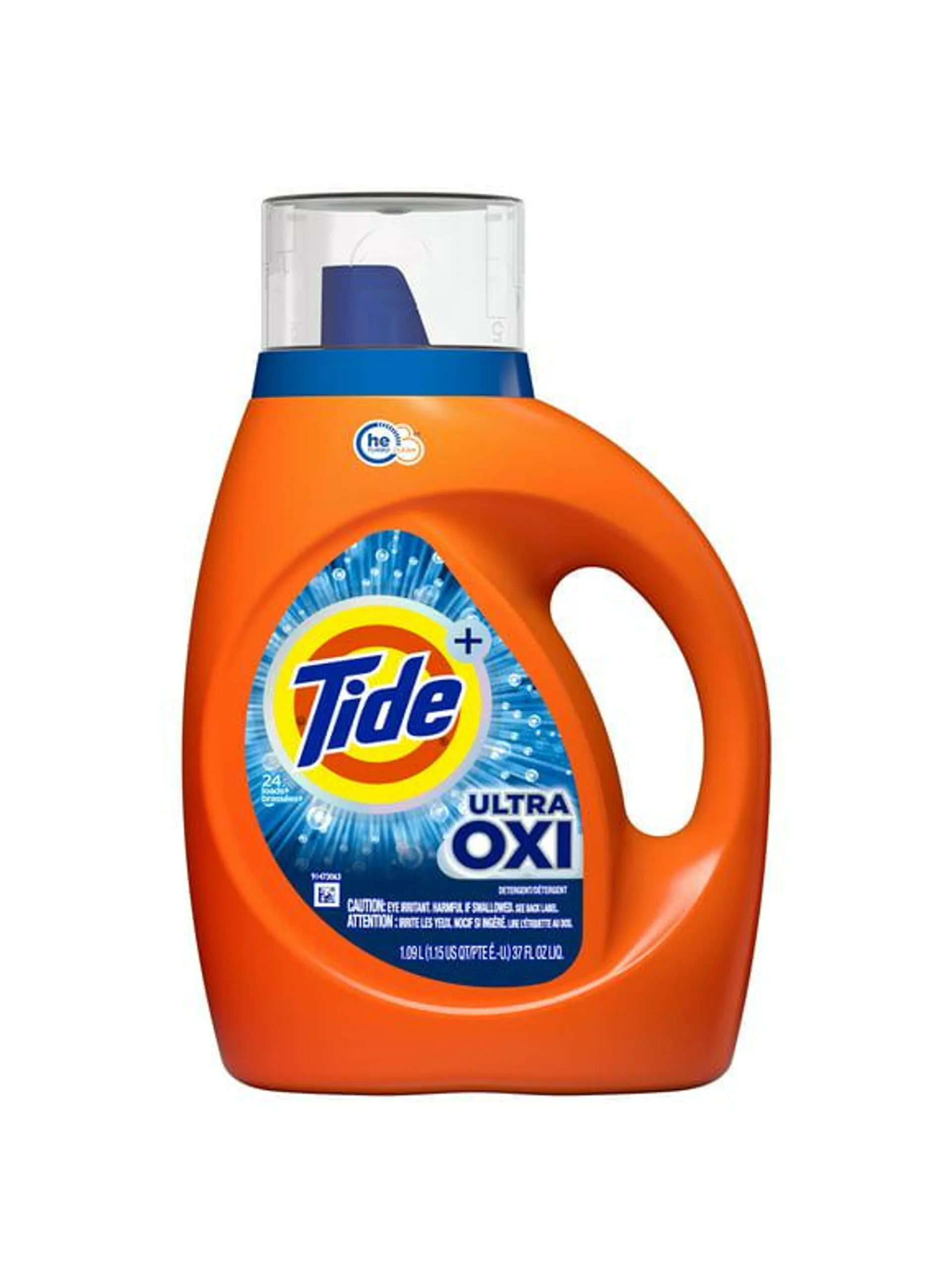 Tide Ultra Oxi Liquid Laundry Detergent, 24 Loads, 37 fl oz