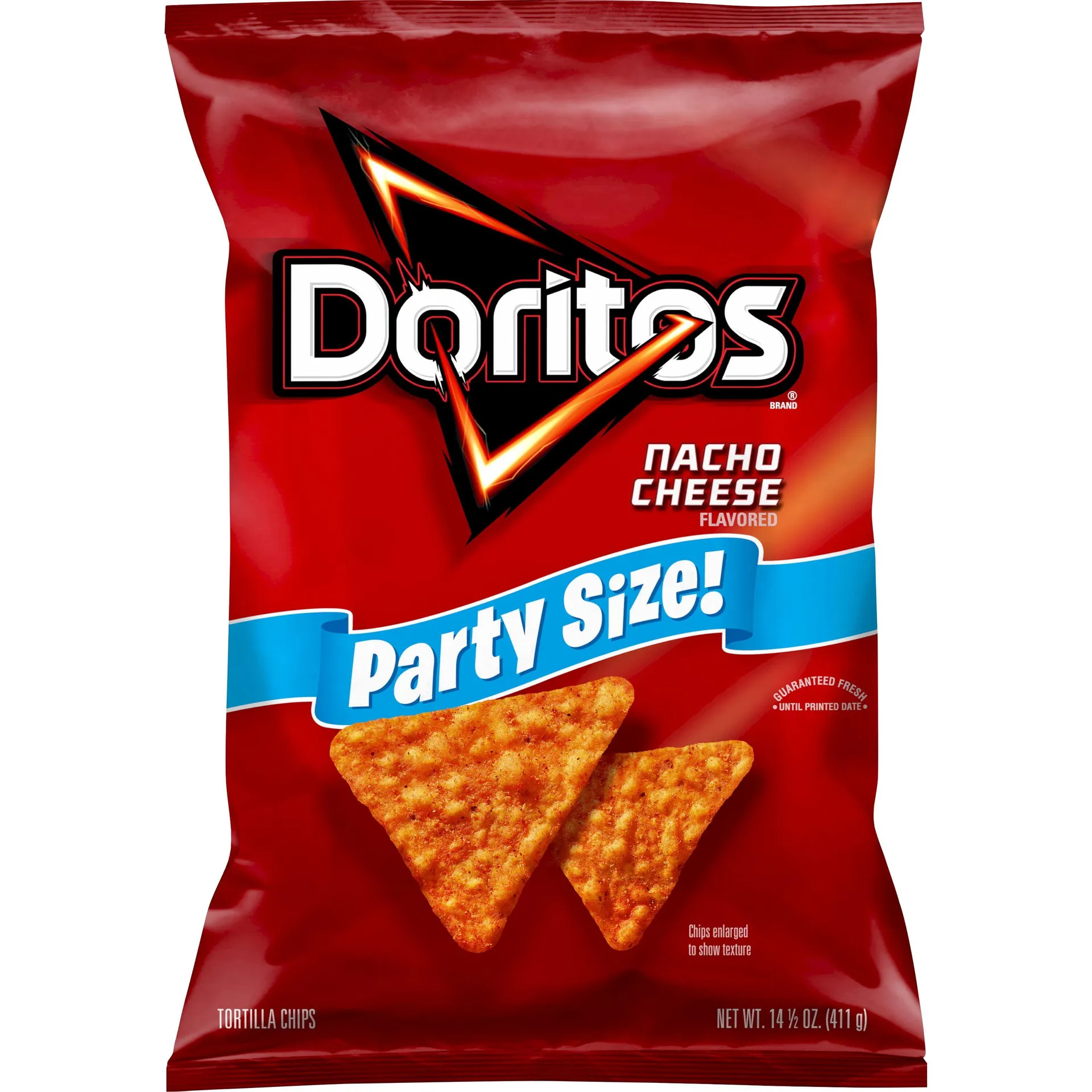 Doritos Nacho Cheese Tortilla Snack Chips,Party Size, 14.5 Ounce Bag