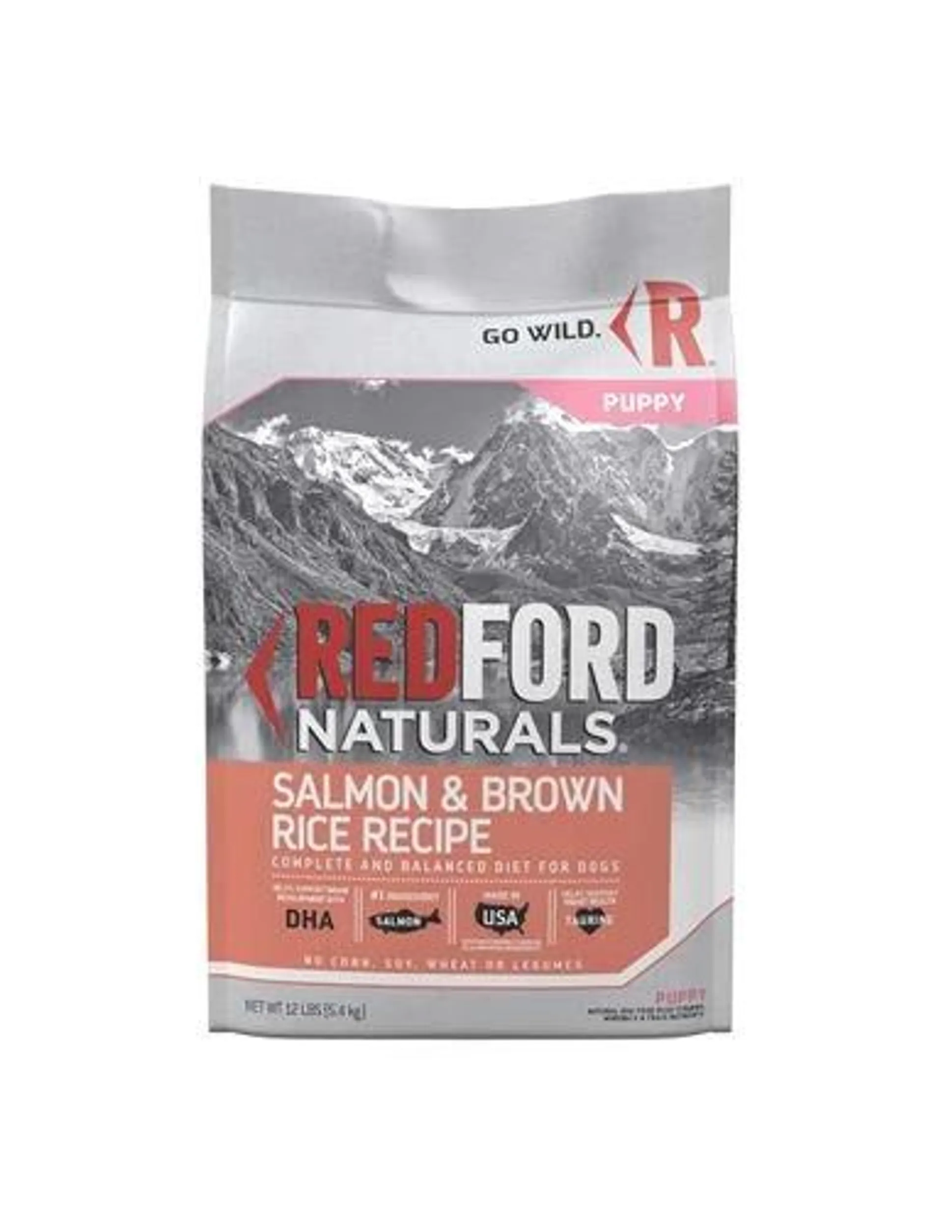 Redford Naturals Puppy Salmon & Brown Rice Recipe Dog Food, 12 Pounds