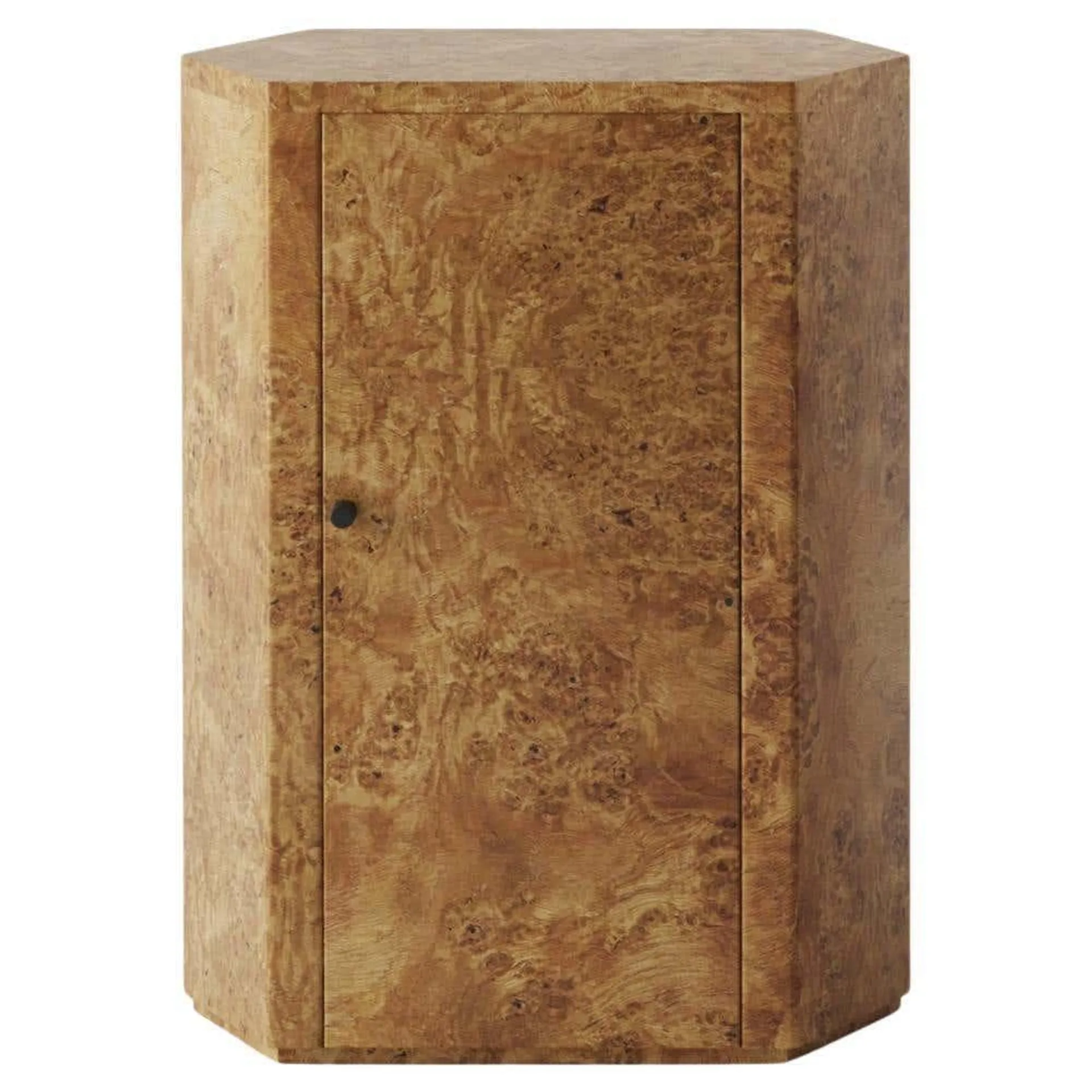 Park Night Stand Single Right unit in Poplar Burl by Yaniv Chen for Lemon