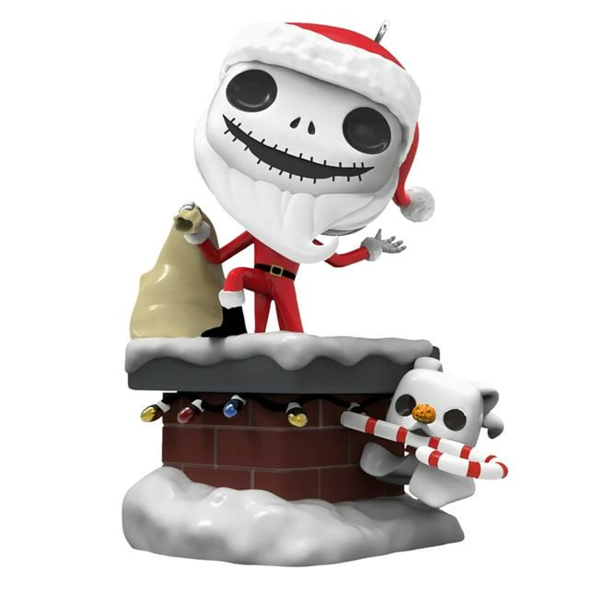 Hallmark Keepsake Christmas Ornament 2023, Disney Tim Burton's The Nightmare Before Christmas Jack Skellington and Zero Funko POP!, Gifts for Disney Fans. .12 lbs.