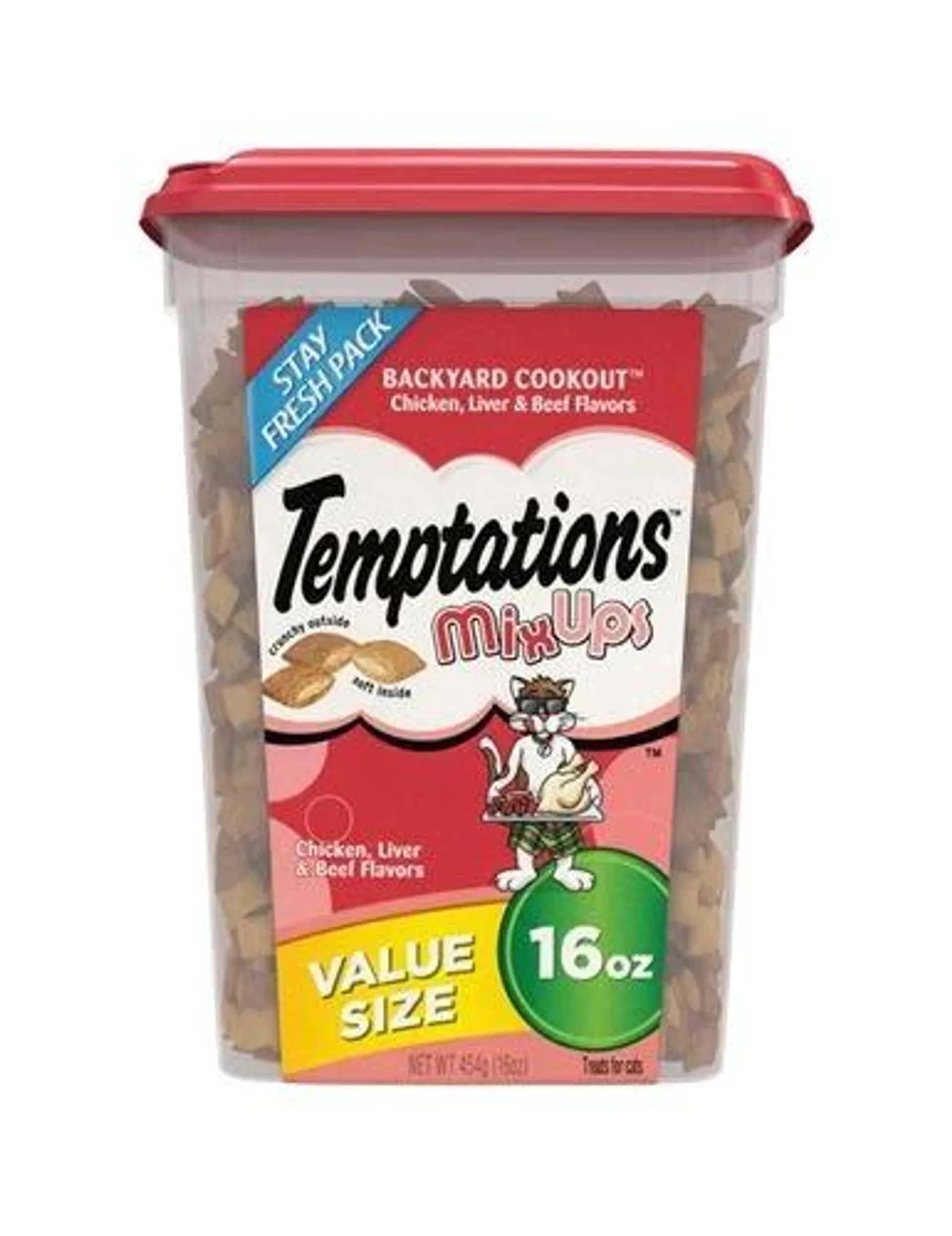 Temptations MixUps Treats for Cats Backyard Cookout Flavor, 16 Ounces