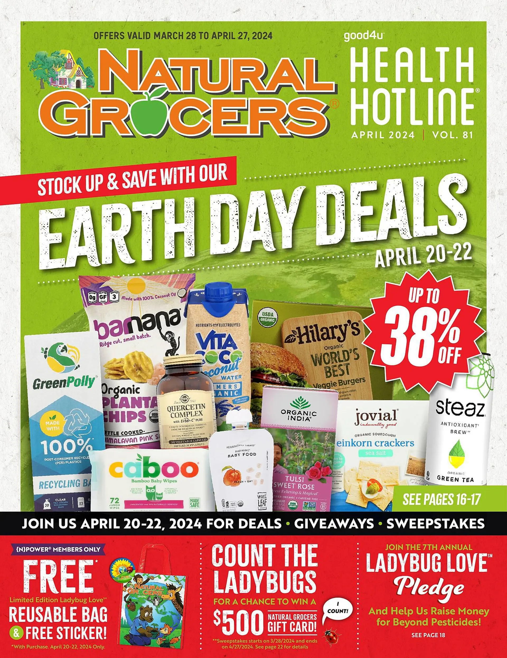 Weekly ad Natural Grocers ad from March 28 to April 27 2024 - Page 1