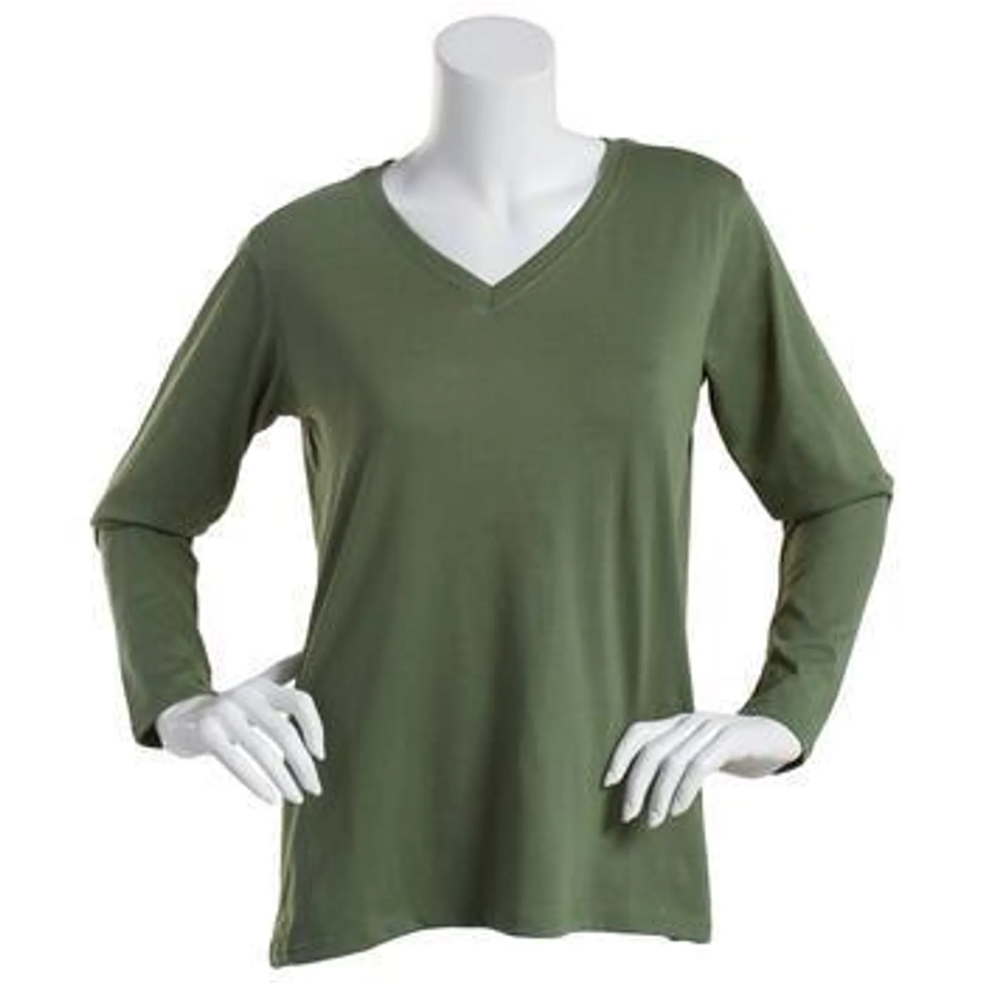 Womens Starting Point Super Soft V-Neck Long Sleeve Tee