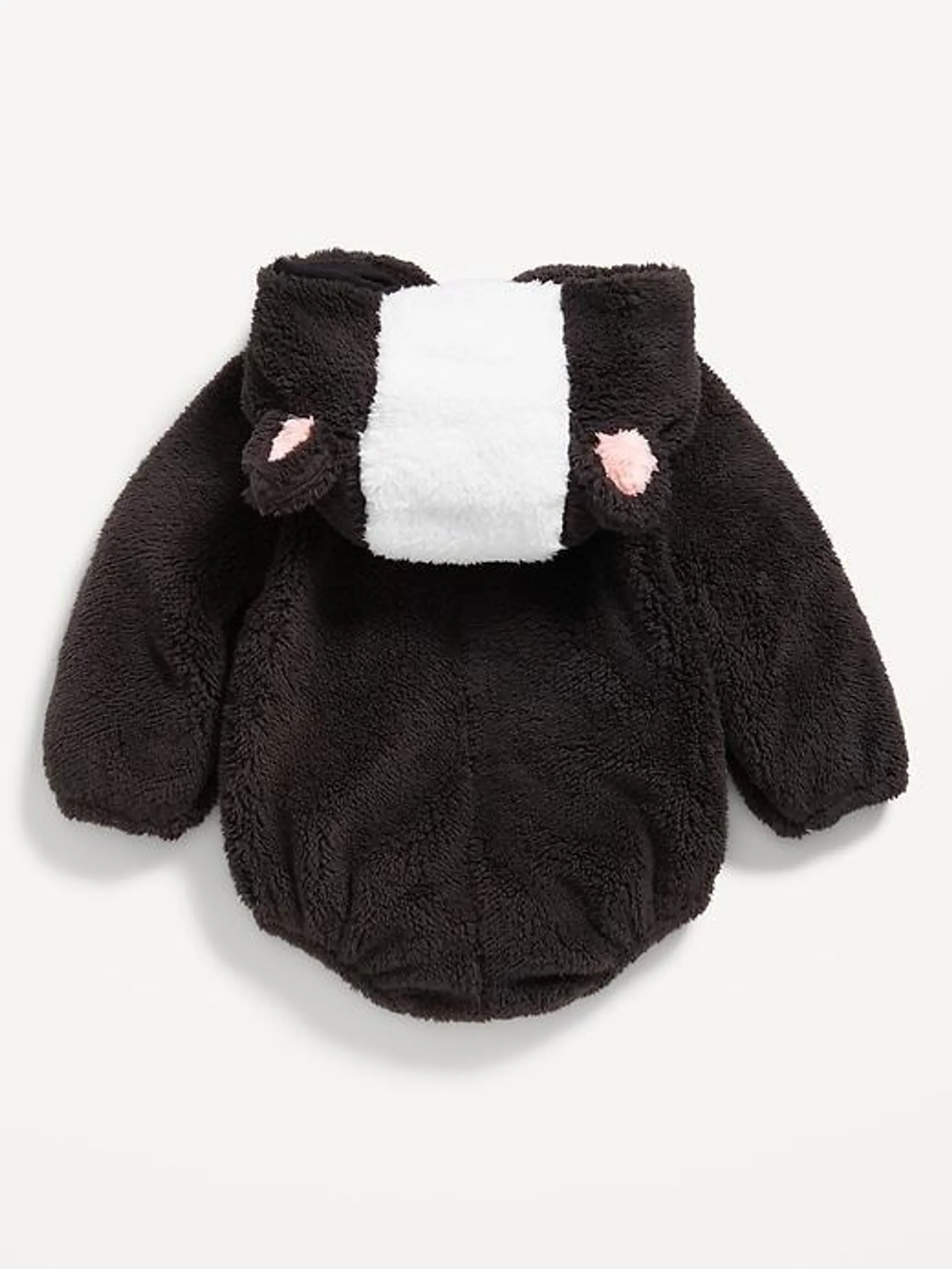 Critter Hooded Sherpa One-Piece Romper for Baby