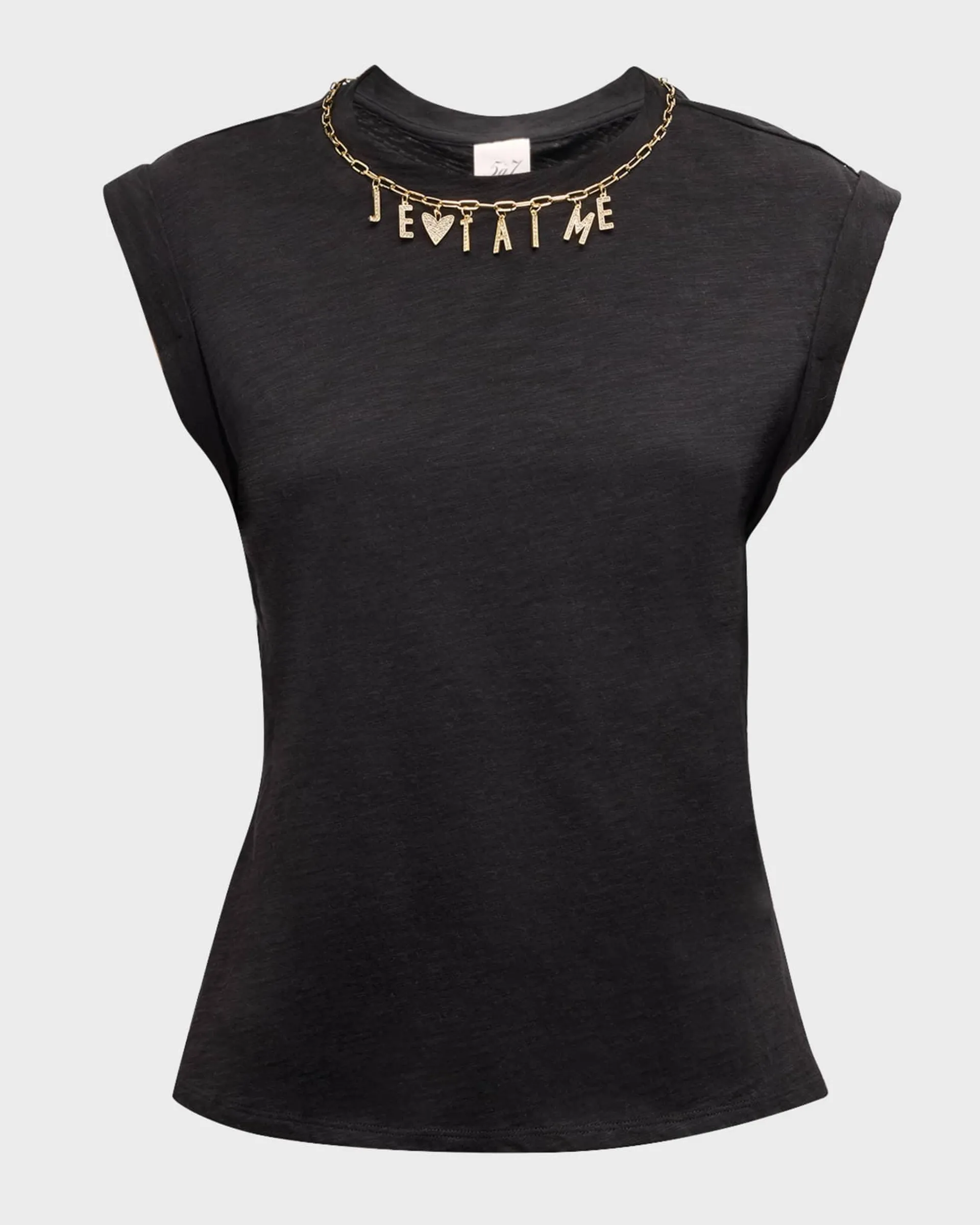 Bella Je T'aime Necklace Sleeveless T-Shirt