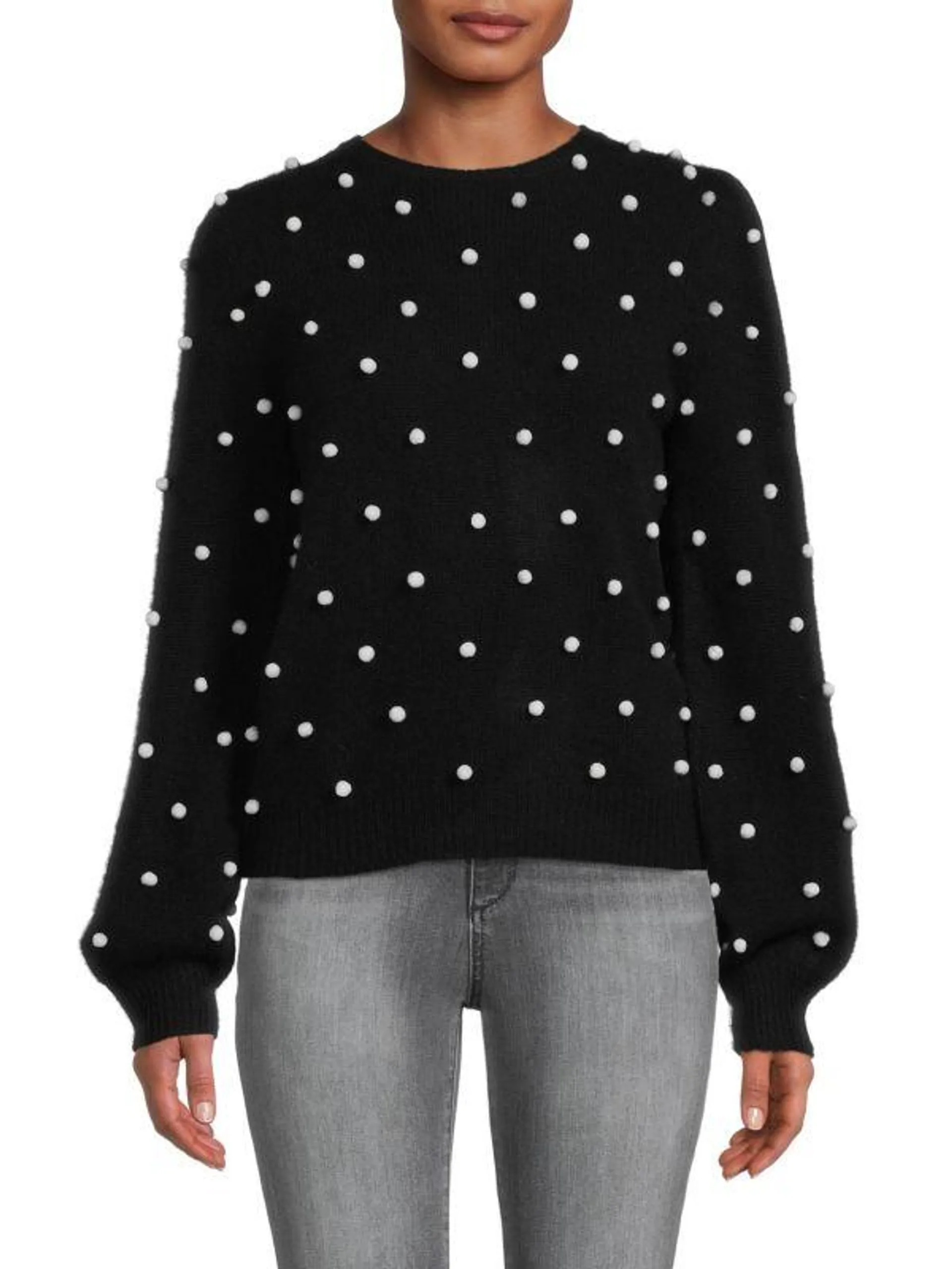 Pom Pom Cashmere Sweater