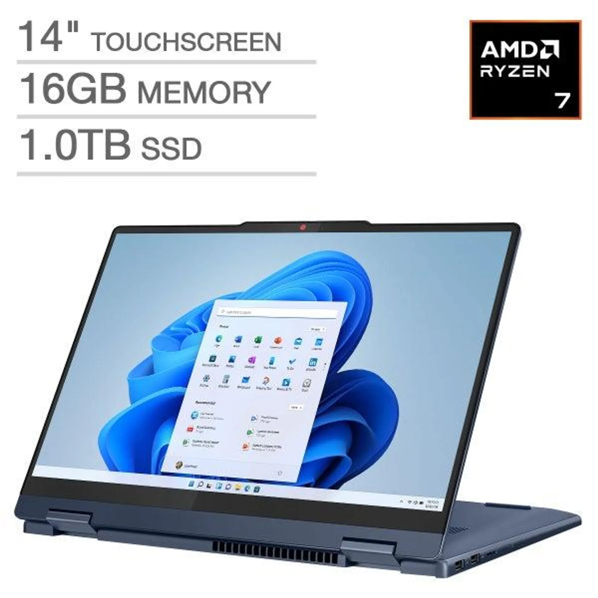 Lenovo Ideapad 5 14" 2-in-1 Touchscreen Laptop - AMD Ryzen 7 8840HS - WUXGA (1920 x 1200) - Windows 11