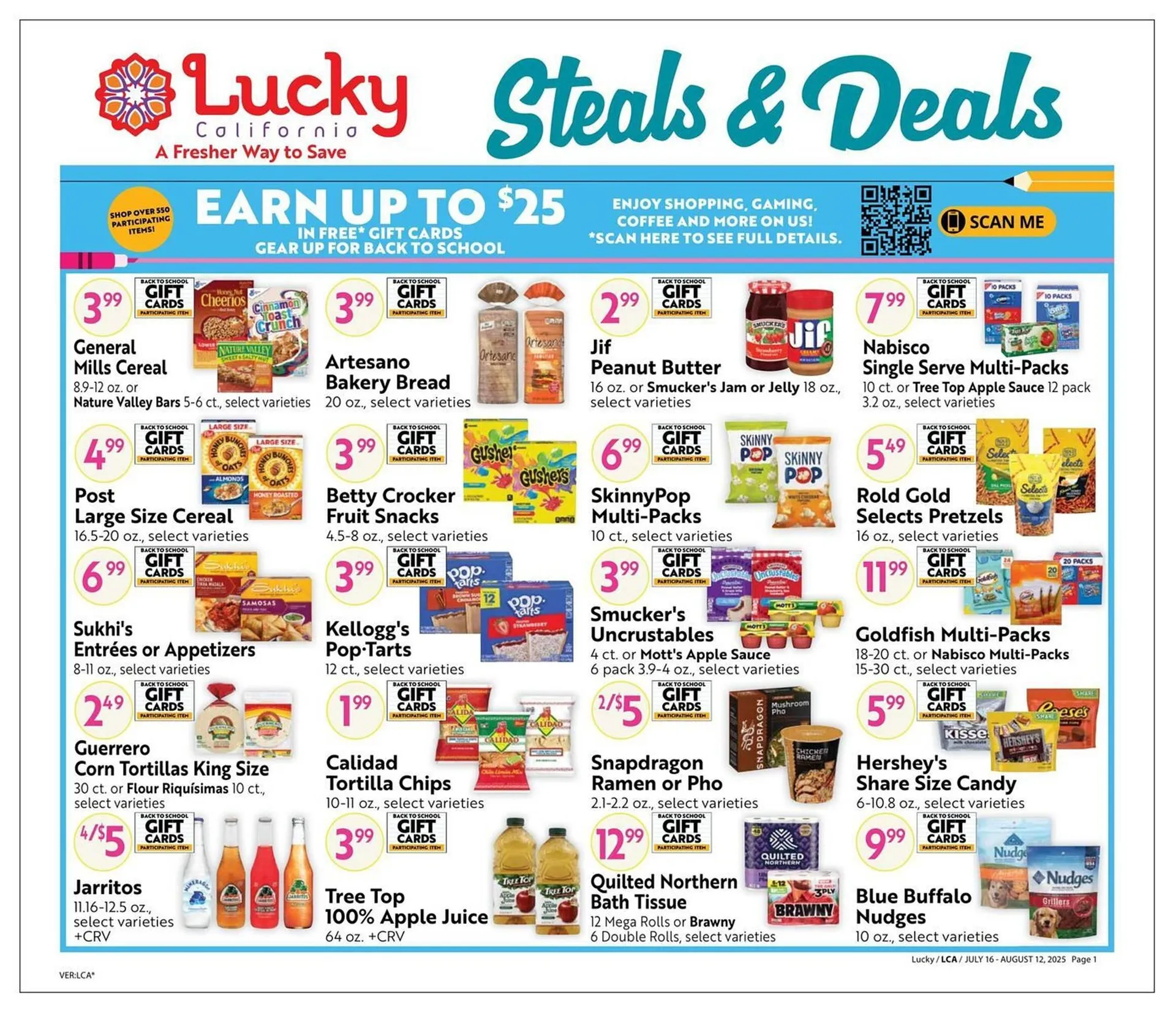 Weekly ad Lucky Supermarkets Weekly Ad from July 17 to August 12 2025 - Page 1