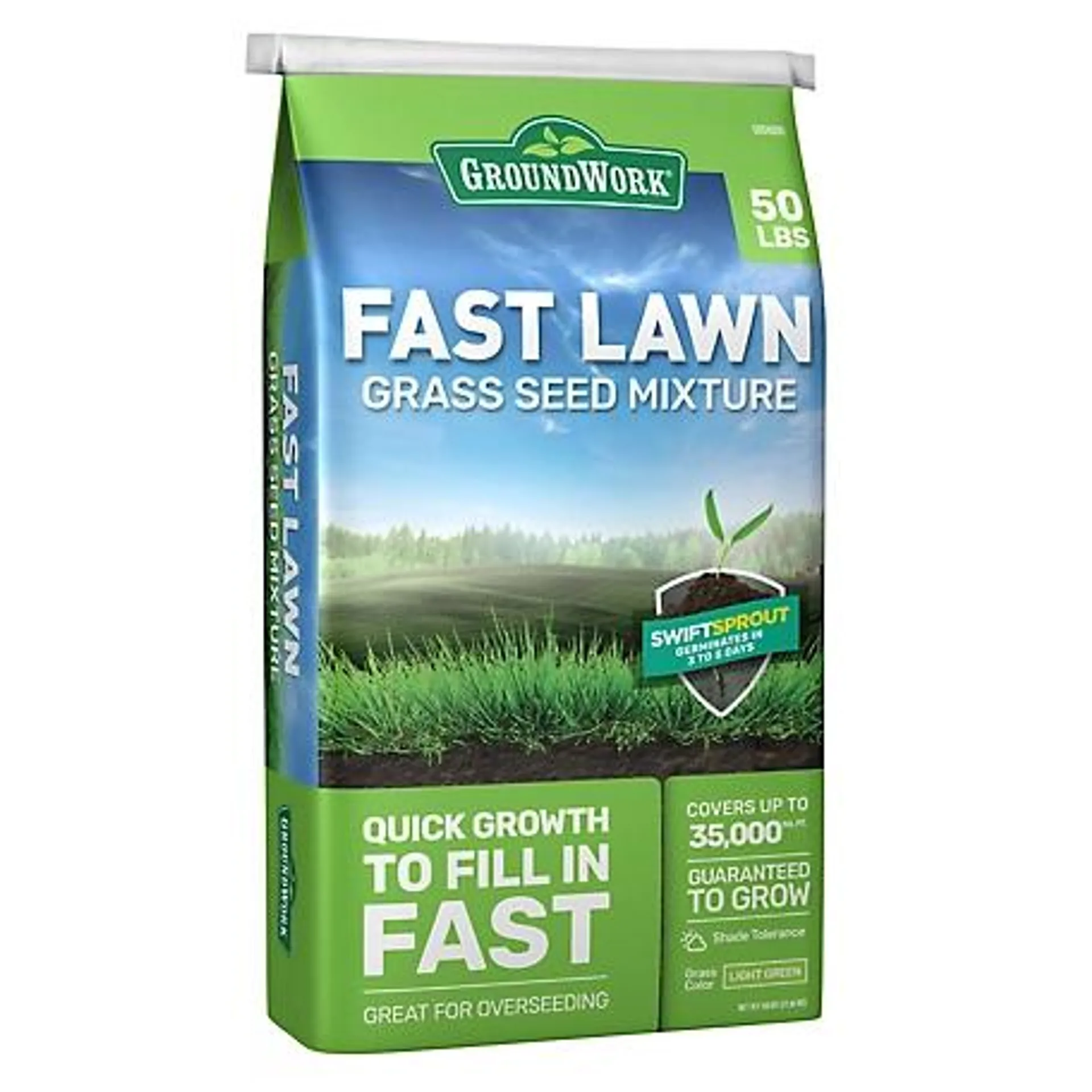 GroundWork 50 lb. 35,000 sq. ft. Fast Lawn Grass Seed Mixture