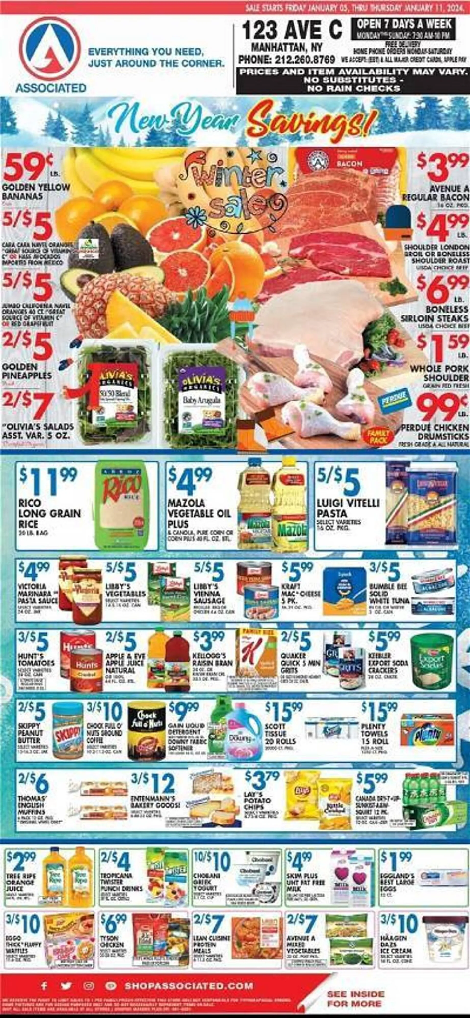 Weekly ad Associated Weekly Ad from January 5 to January 11 2024 - Page 1