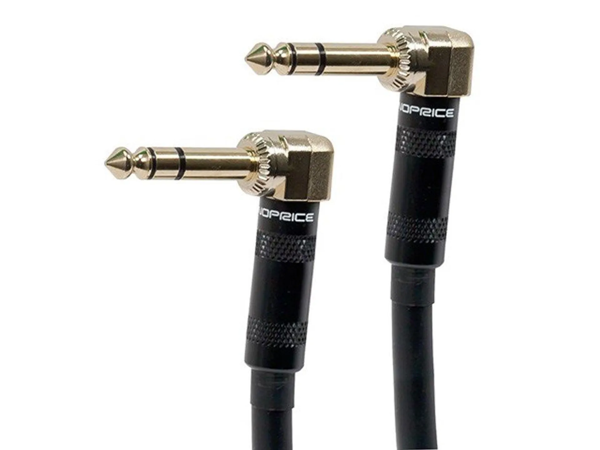 Monoprice 6ft Premier Series 1/4-inch (TRS) Right Angle Male to Right Angle Male 16AWG Cable (Gold Plated)