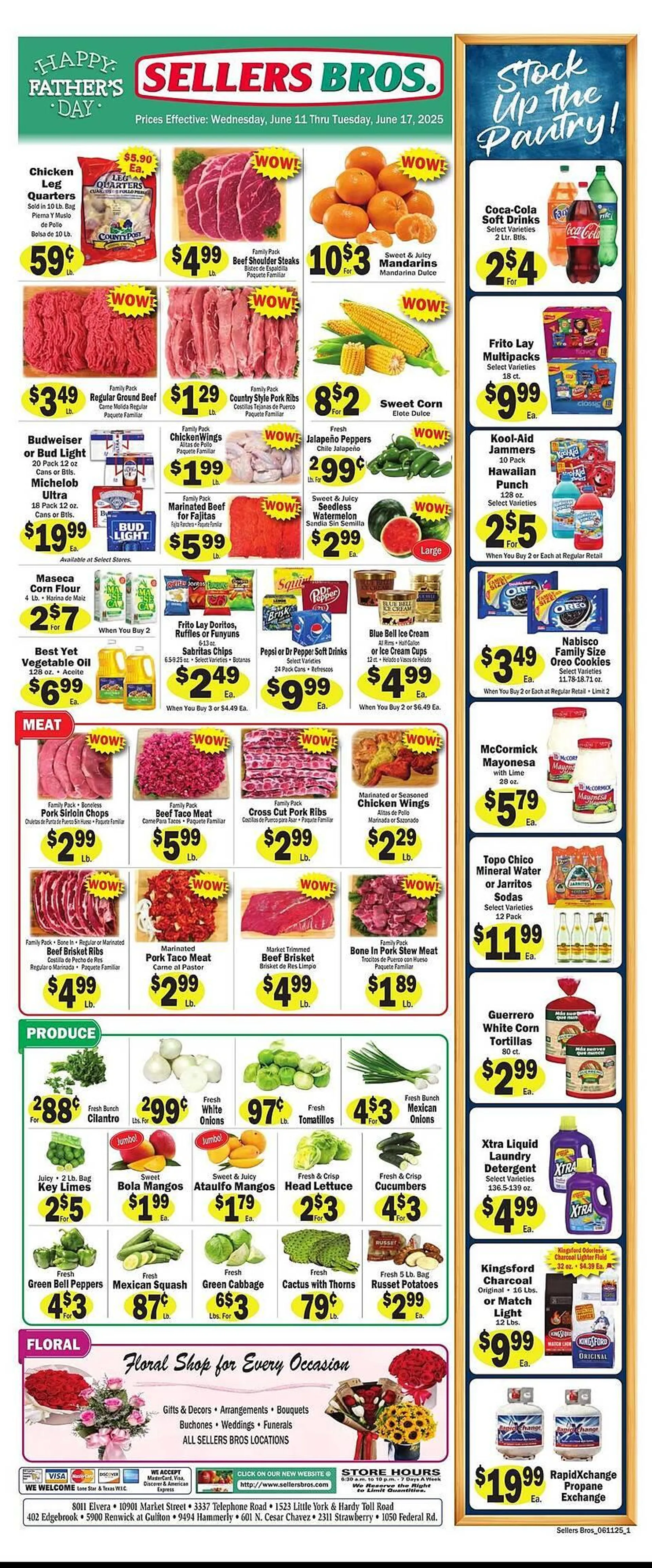 Weekly ad Sellers Bros Weekly Ad from June 11 to June 17 2025 - Page 1