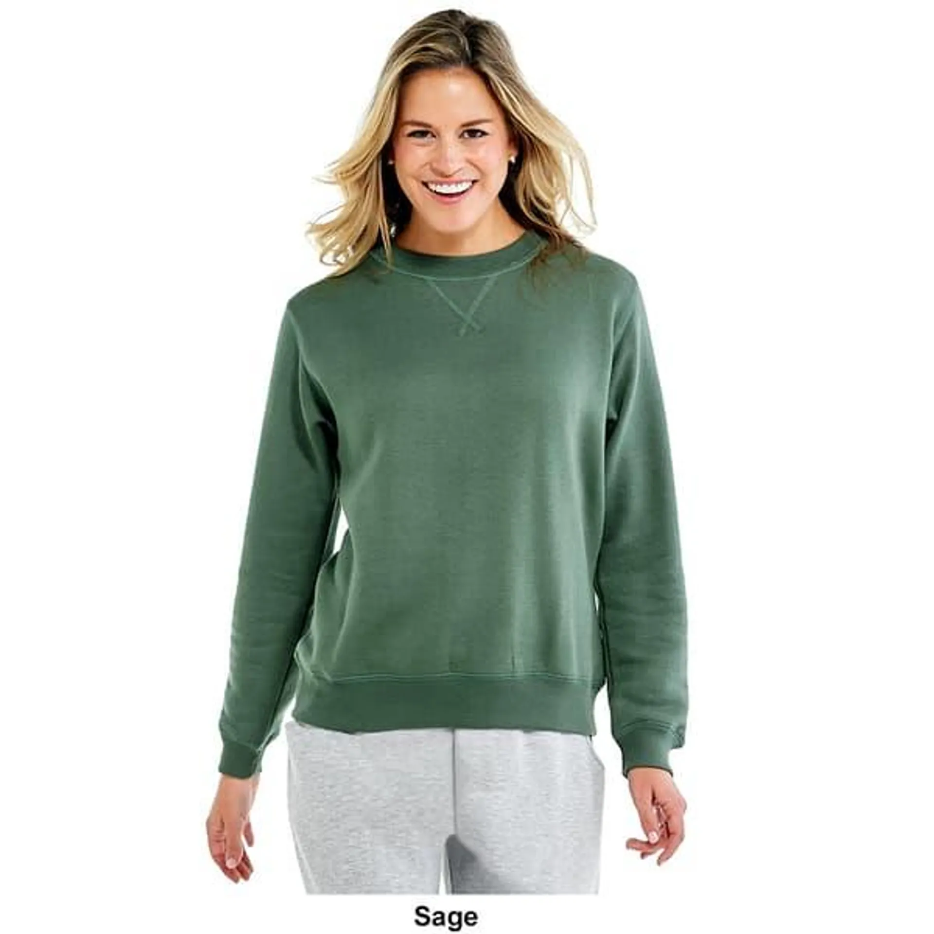 Womens Starting Point Ultrasoft Fleece Crew Sweatshirt