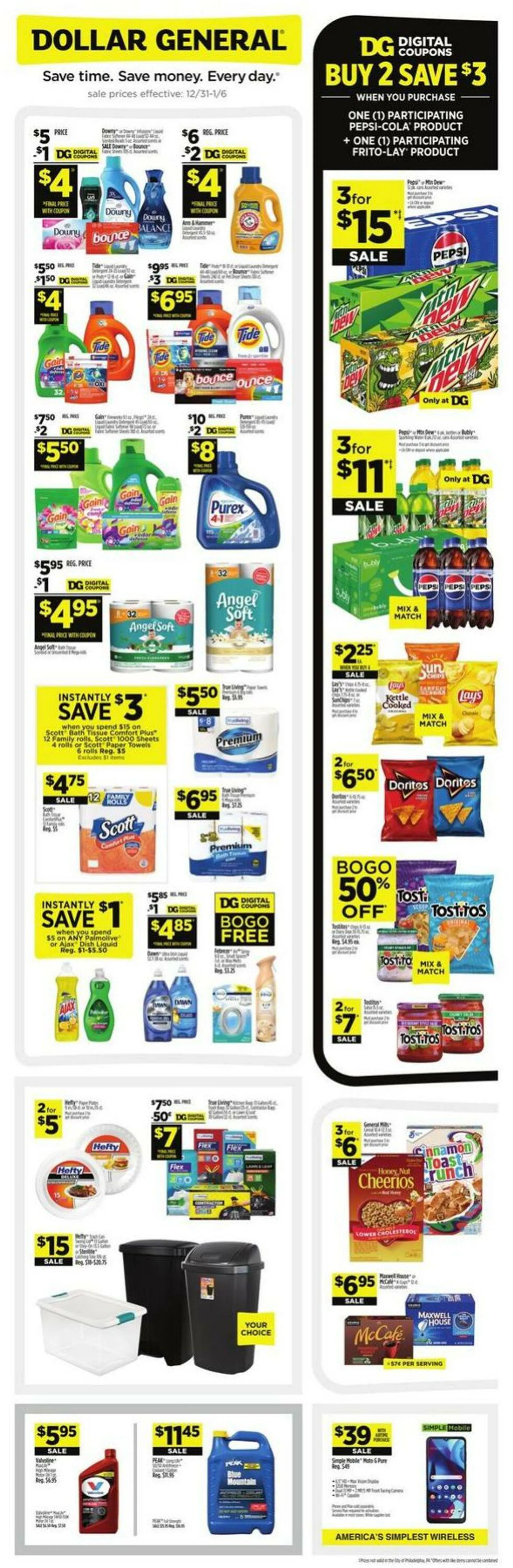 Dollar General Current weekly ad valid until January 6, 2024