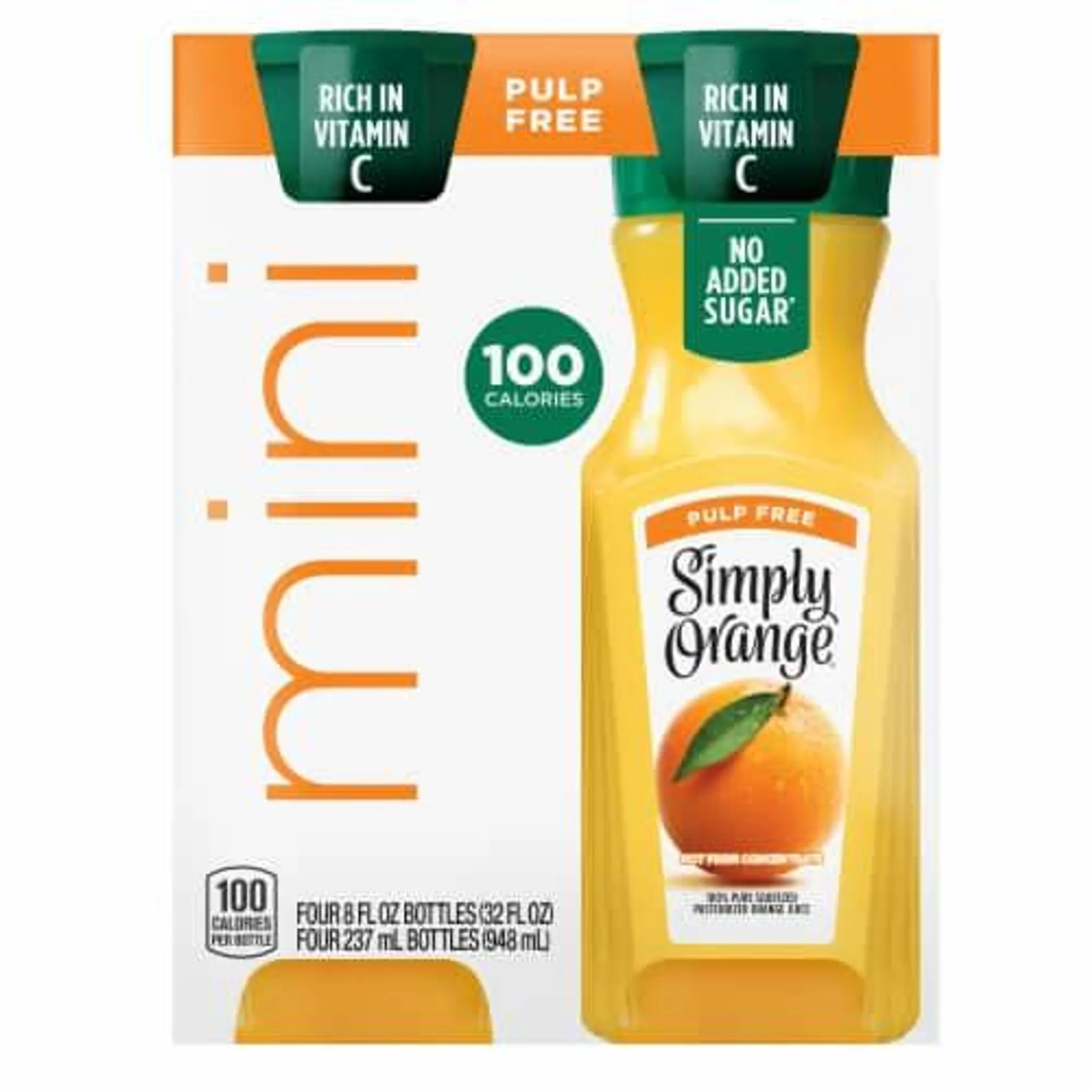 Simply Mini Pulp Free Orange Juice Drink