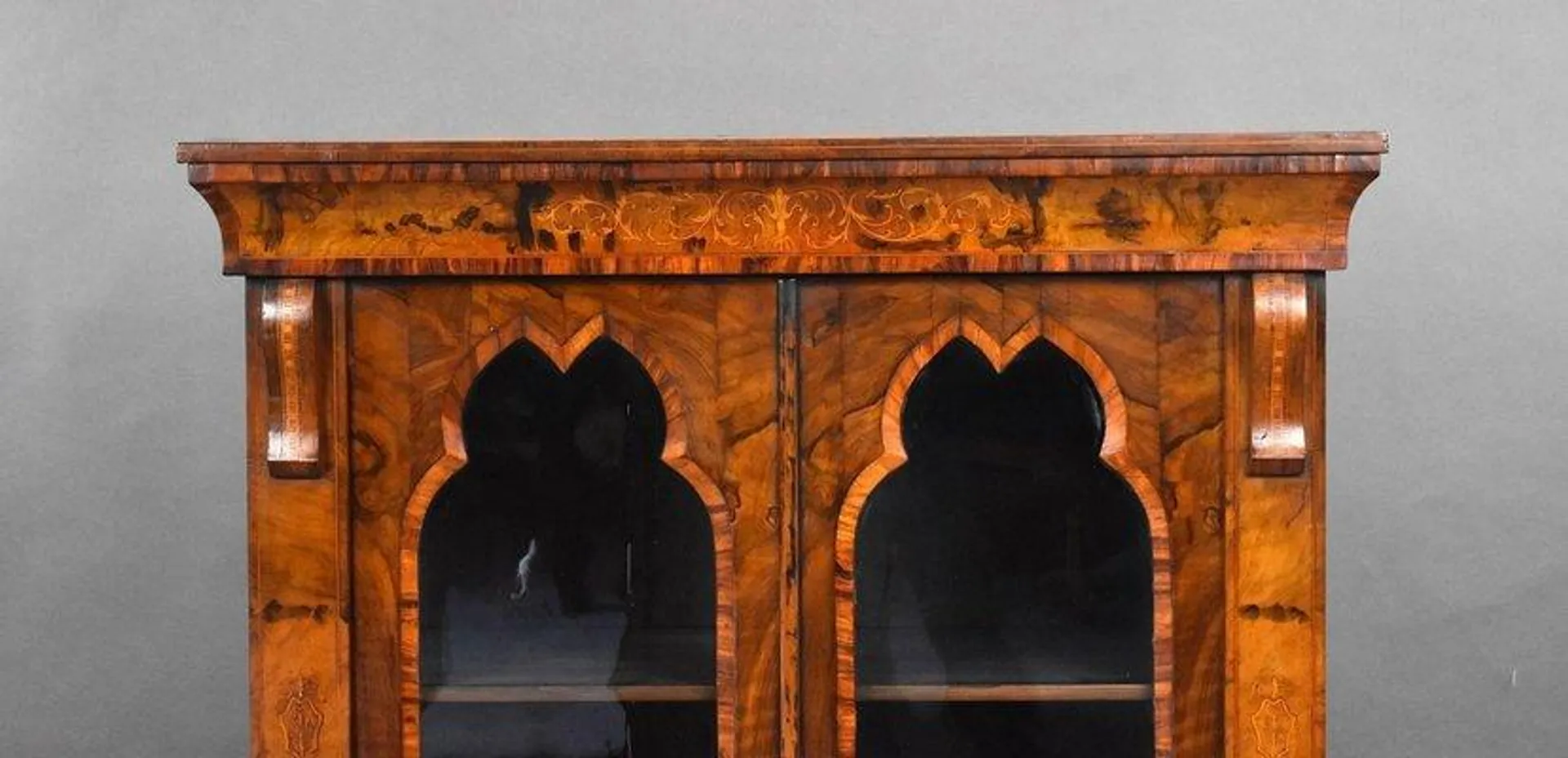 Late Victorian Walnut Cabinet, 1890s