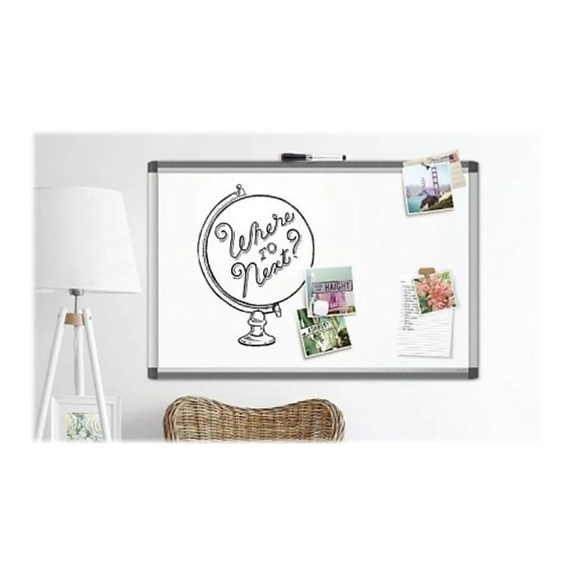 U Brands PINIT Steel Dry-Erase Whiteboard,