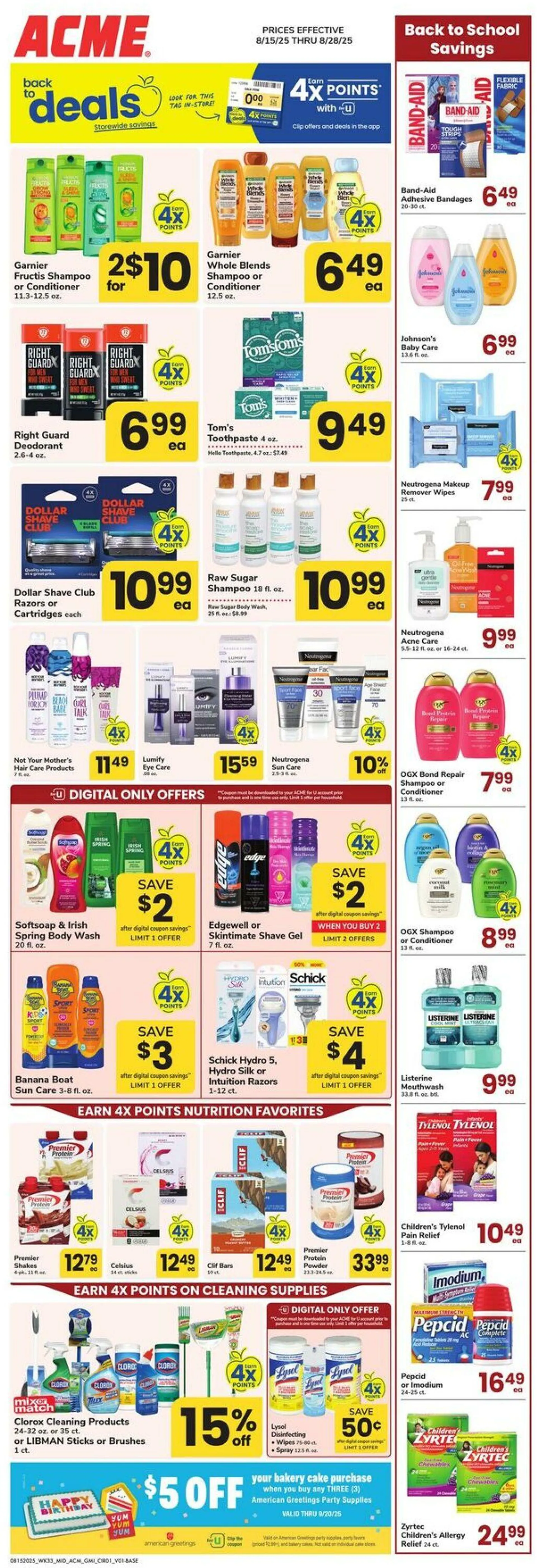 Weekly ad Acme Current weekly ad from August 15 to August 28 2025 - Page 1
