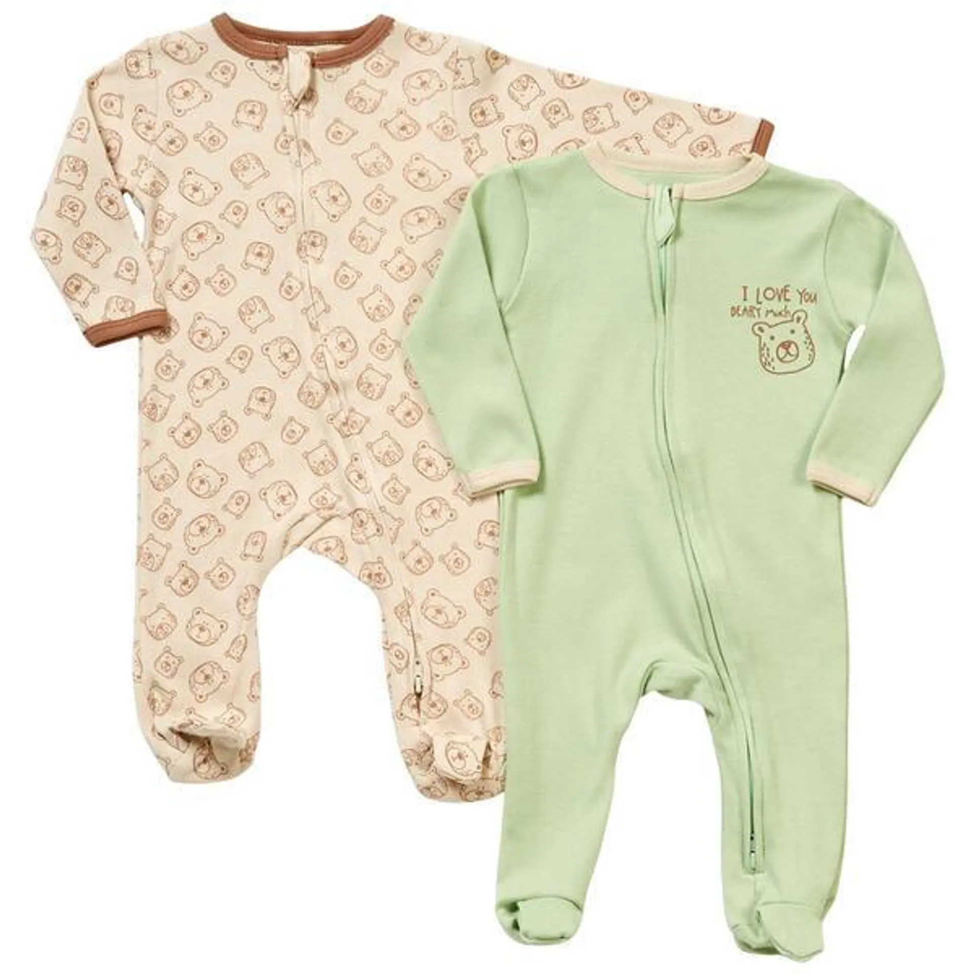 Baby Unisex (NB-9M) Tales & Stories 2pk Beary Much Sleepers