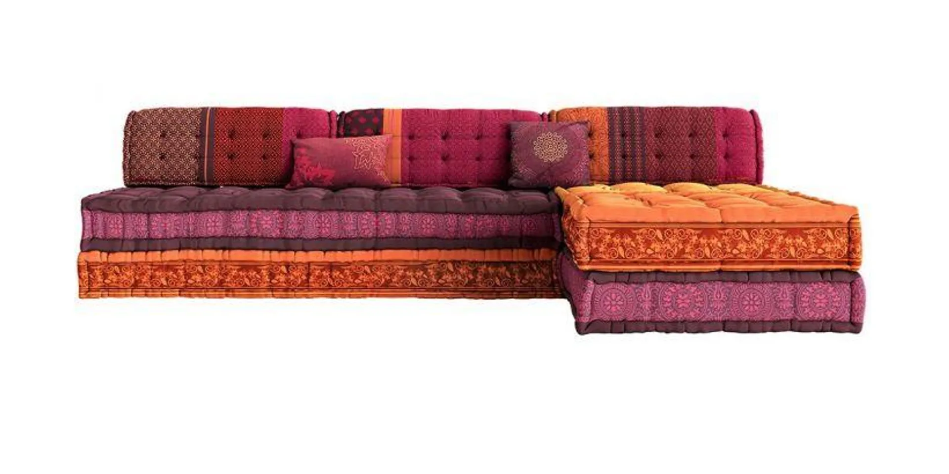 Maili Sectional Sofa Purple & Orange