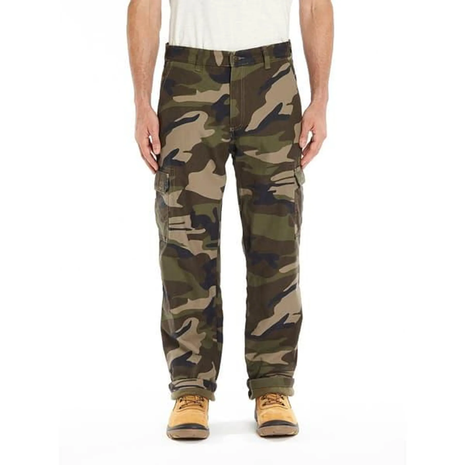 Mens Stanley® Fleece Lined Canvas Cargo Pants - Camo