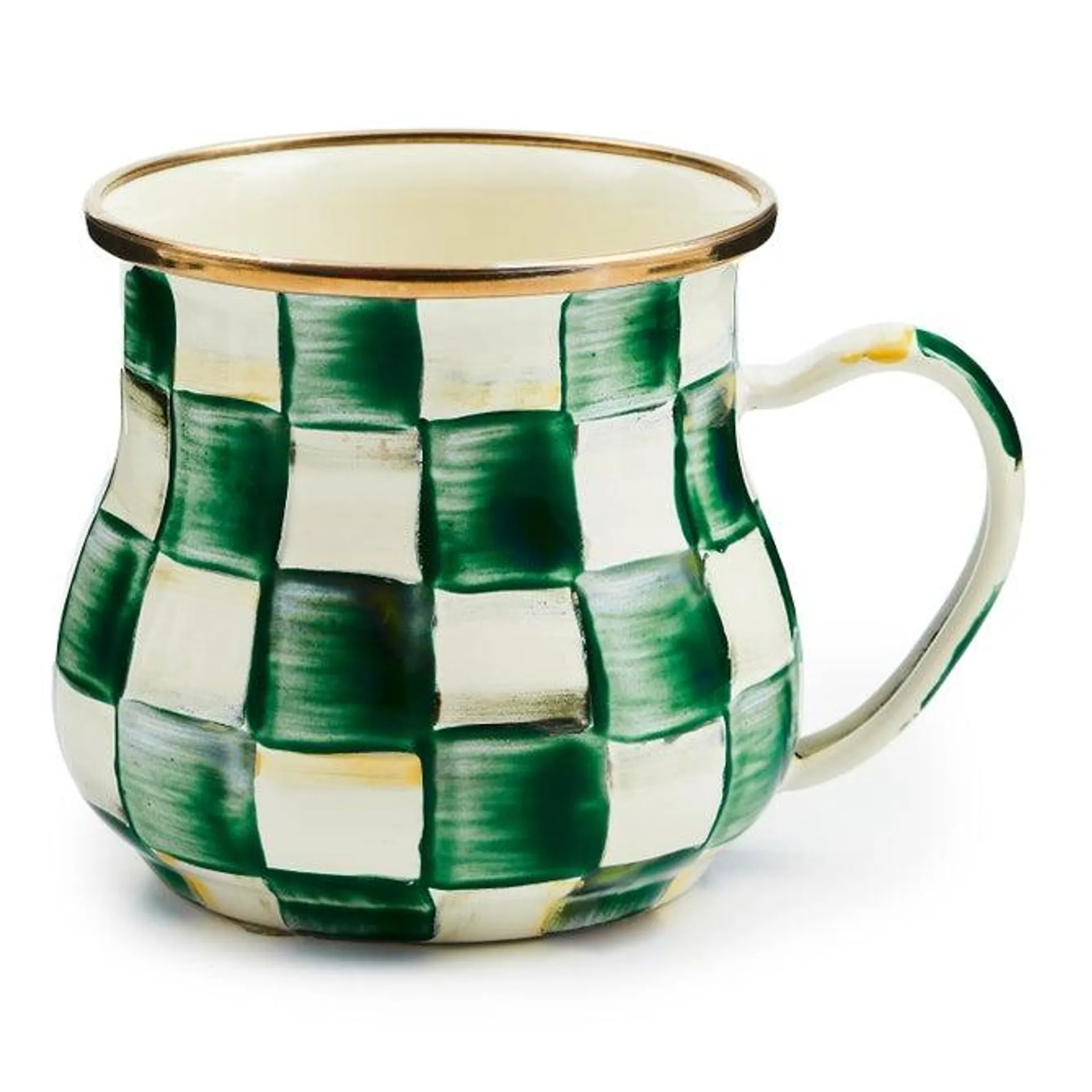 Check Enamel Mug