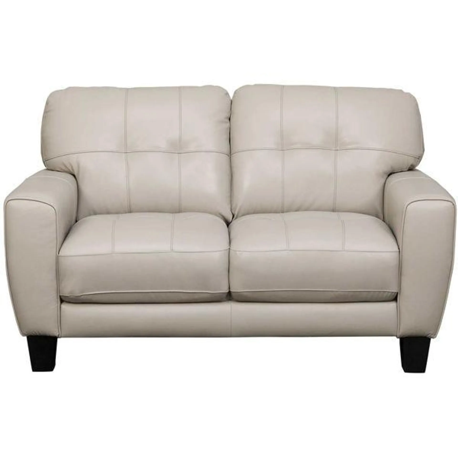 Aria Taupe Leather Loveseat