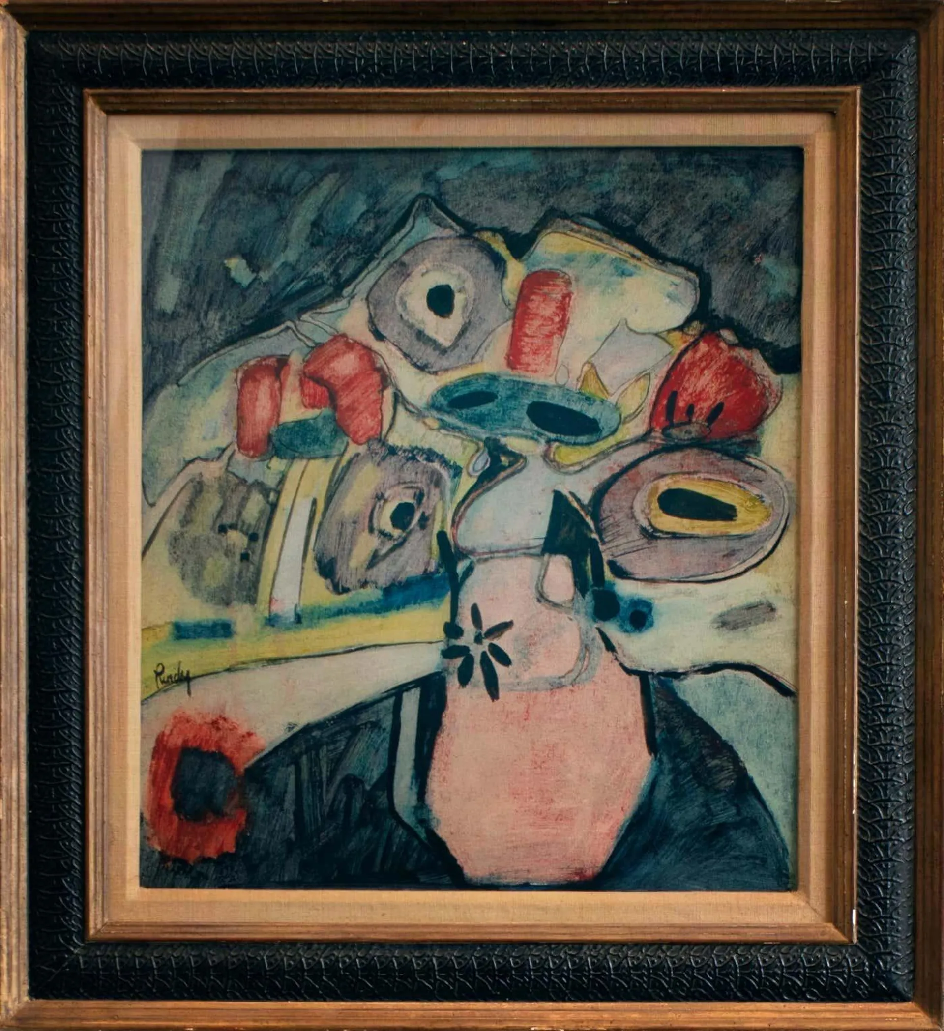 Donald Roy Purdy Abstract portrait with antique frame, 1950s/60s 1960s