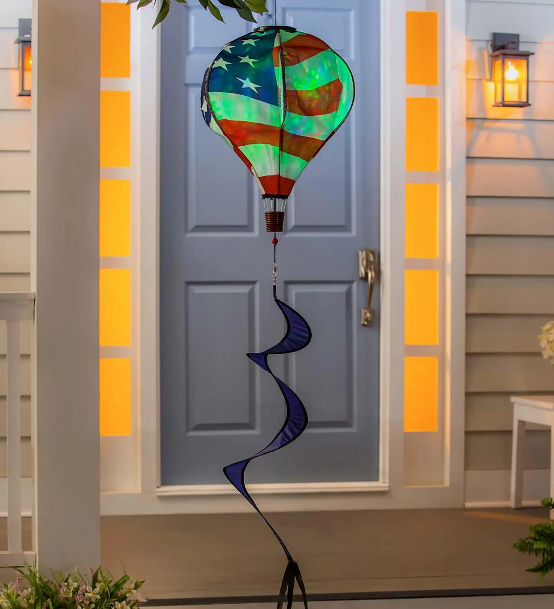 Solar American Flag Balloon Spinner