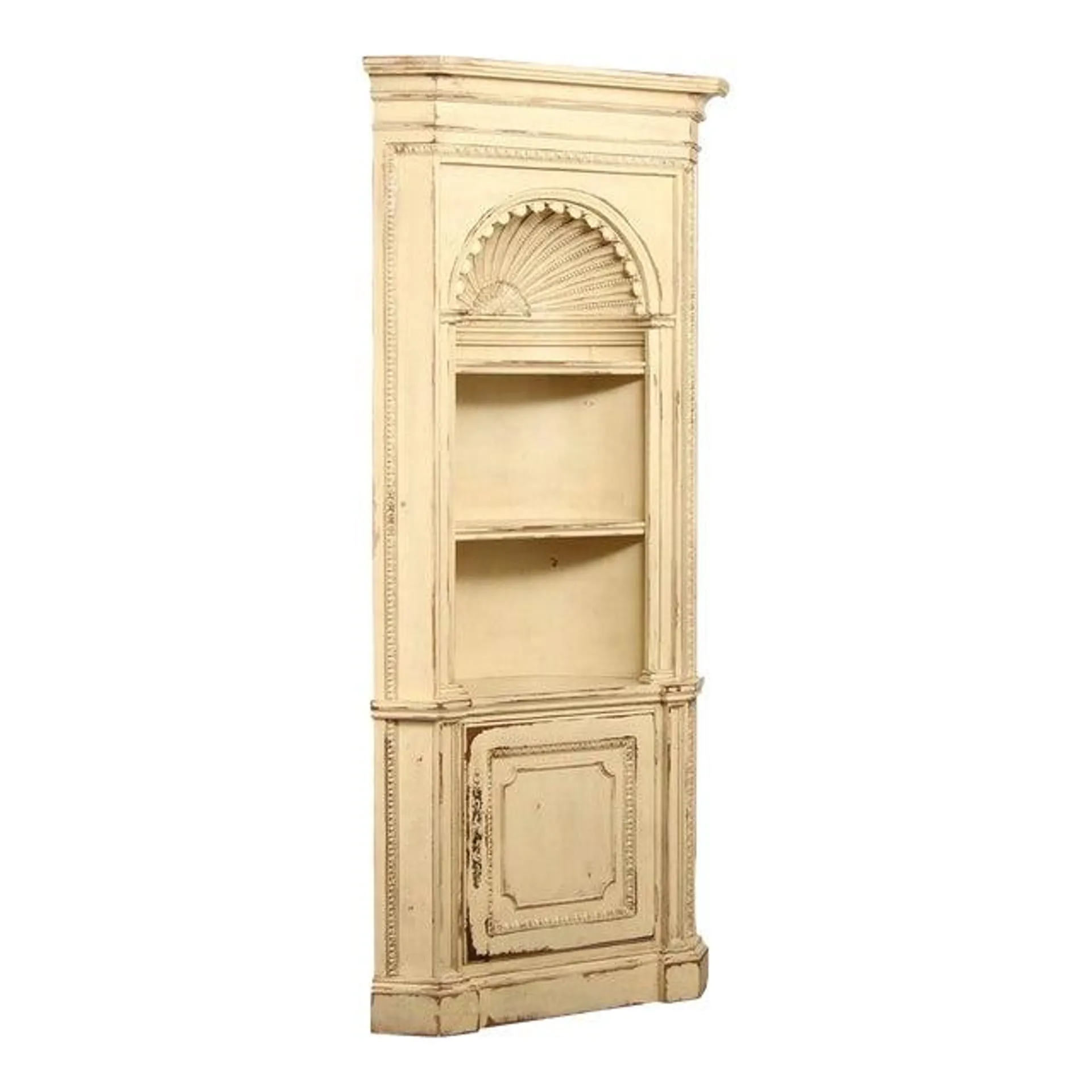 Habersham Plantation Large Painted Architectural 'Preston' Corner Cabinet