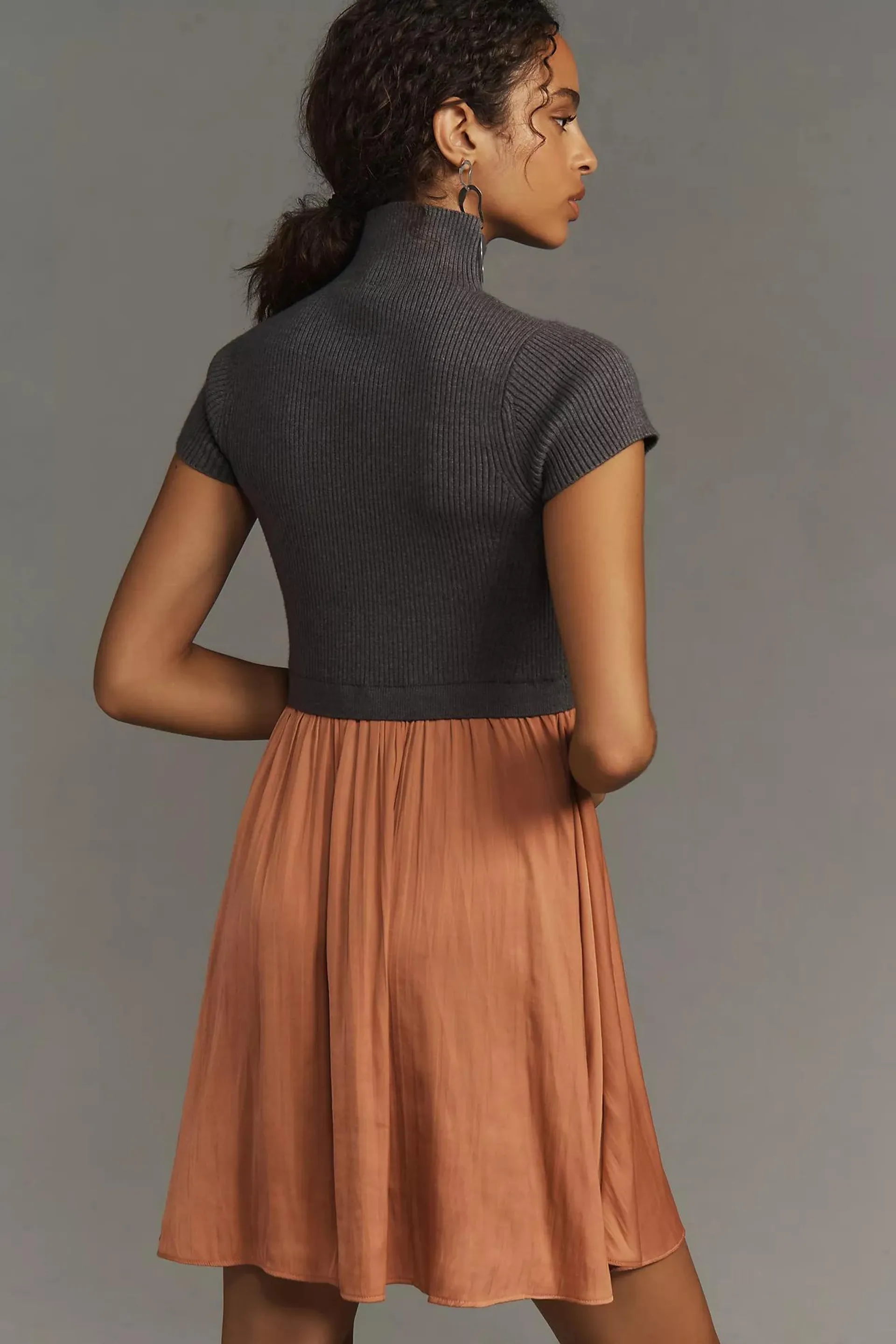 The Thea Twofer Sweater Dress: Short-Sleeve Mini Edition