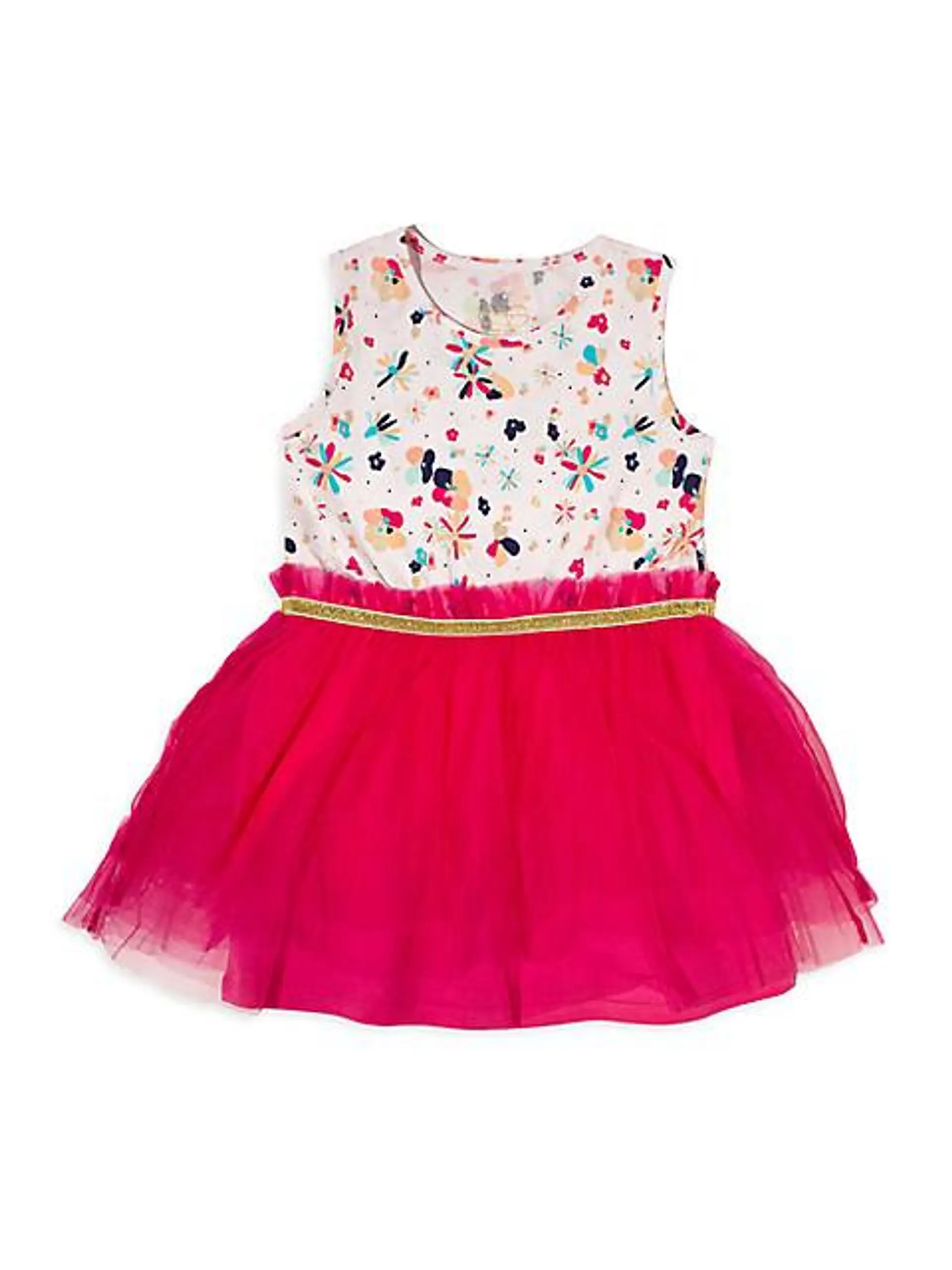 Baby Girl's, Little Girl's & Girl's Kaia Floral Tulle-Trim Dress