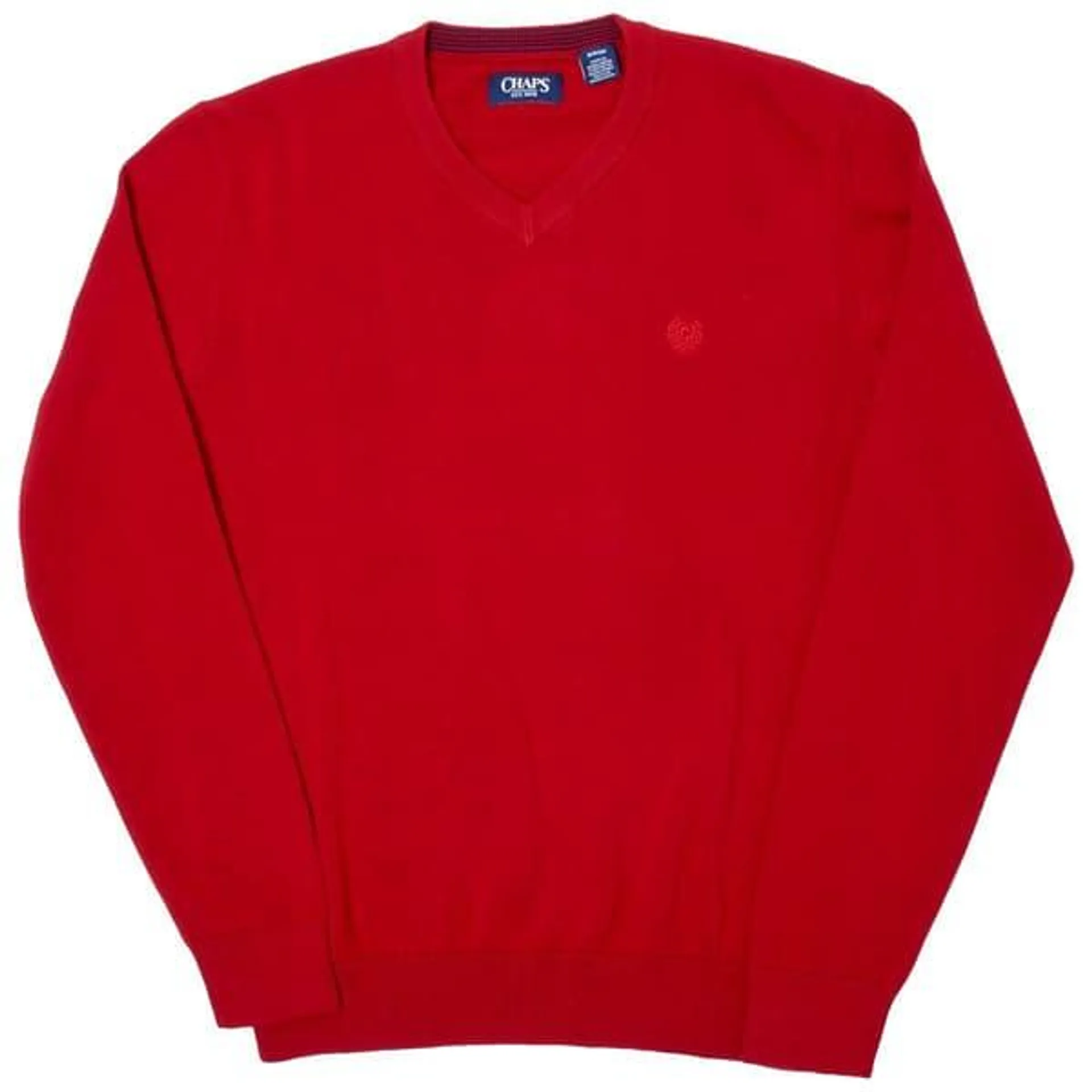 Mens Chaps Solid V-Neck Sweater