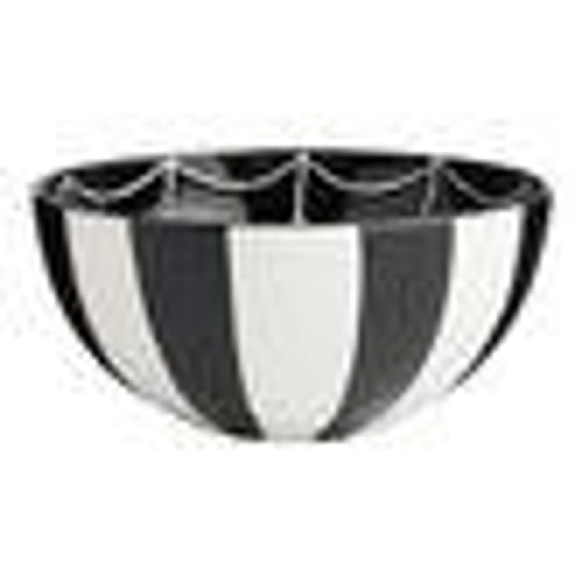 Black And White Spiderweb Stripe Serving Bowl