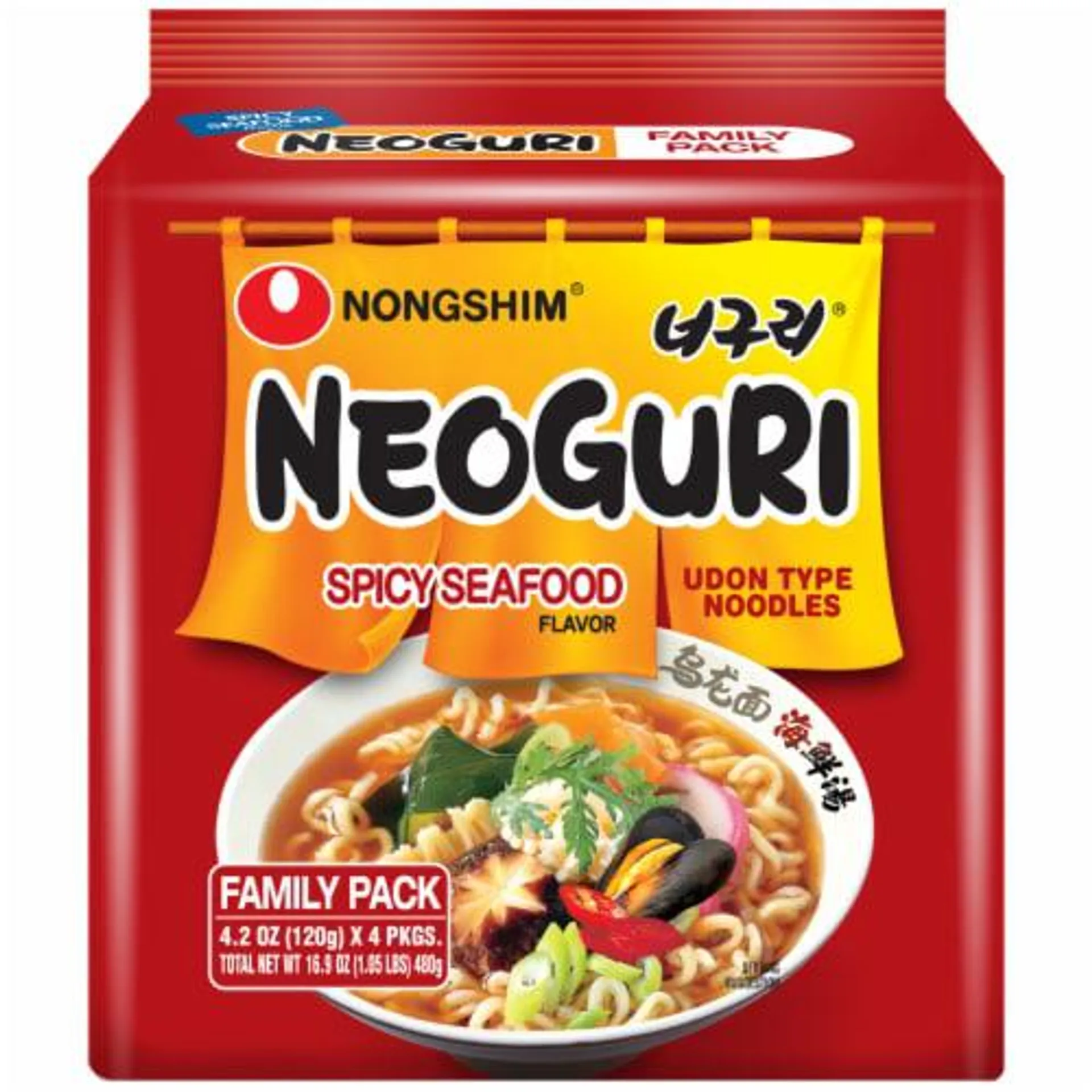 Nongshim Neoguri Spicy Seafood Flavor Family Pack