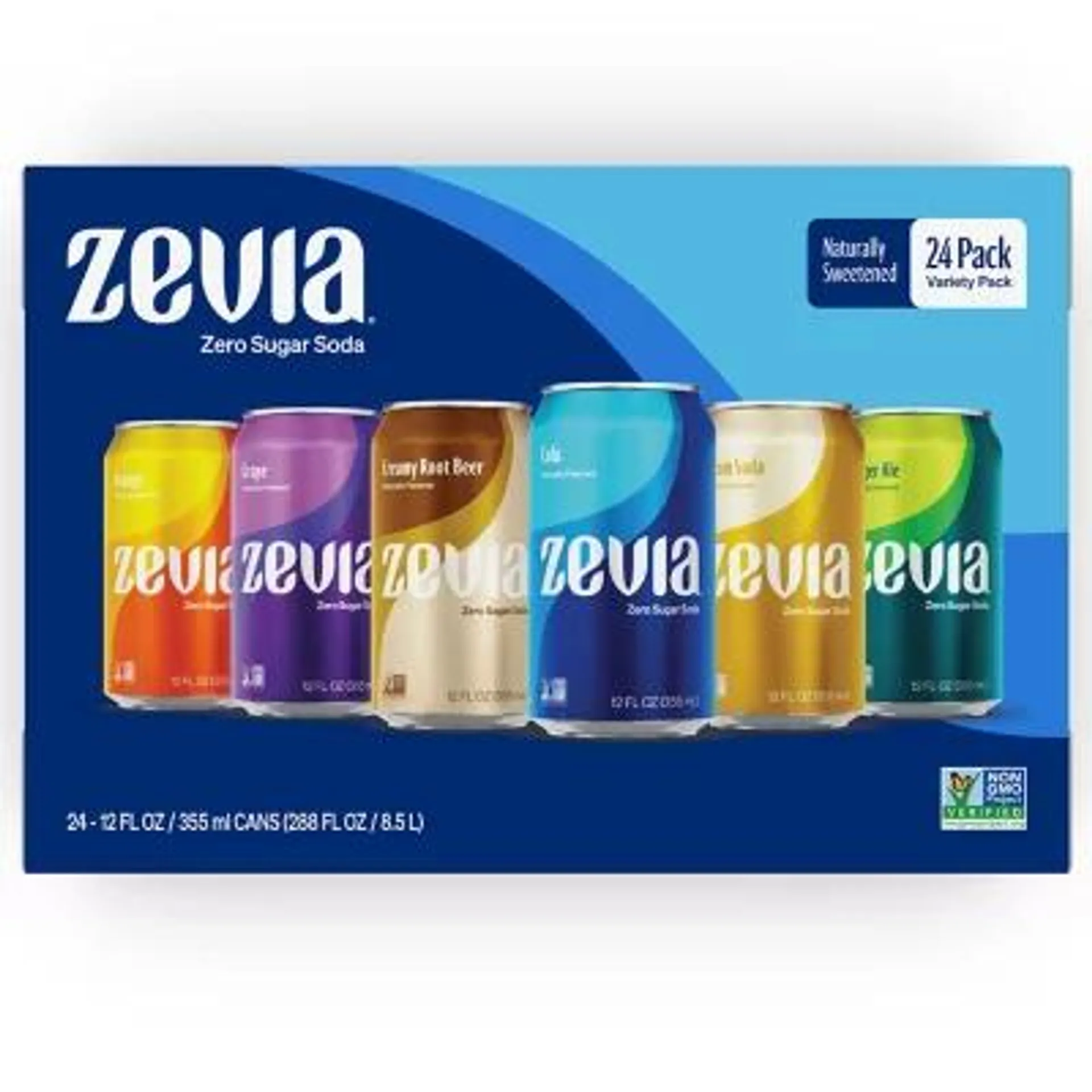 Zevia Zero Sugar Soda Variety Pack 12 fl. oz., 24 pk.