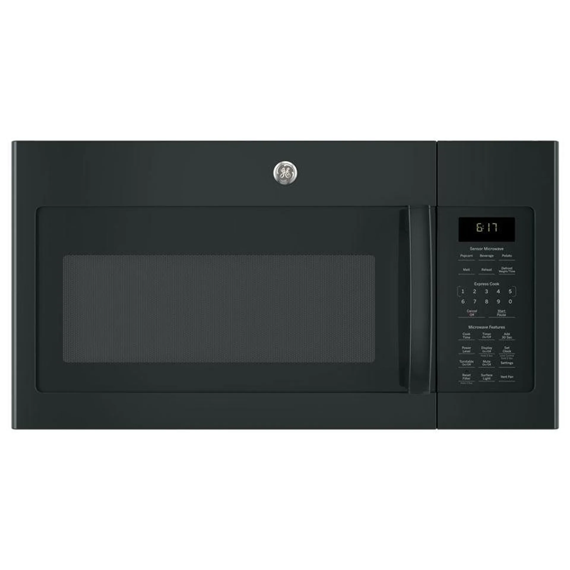 GE 30" 1.7 Cu. Ft. Over-the-Range Microwave with 10 Power Levels, 300 CFM & Sensor Cooking Controls - Black
