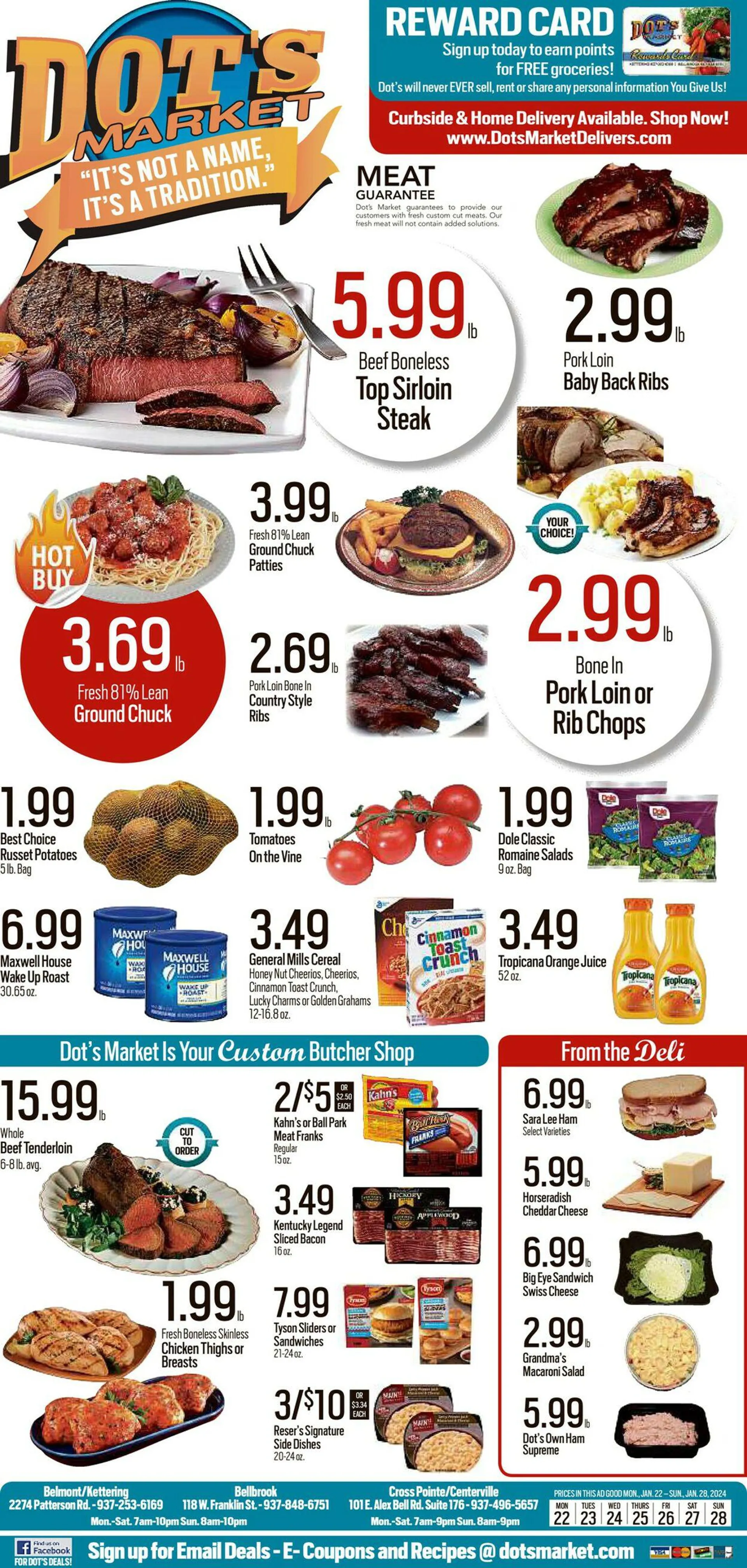 Weekly ad Dot's Market from January 22 to January 28 2024 - Page 1