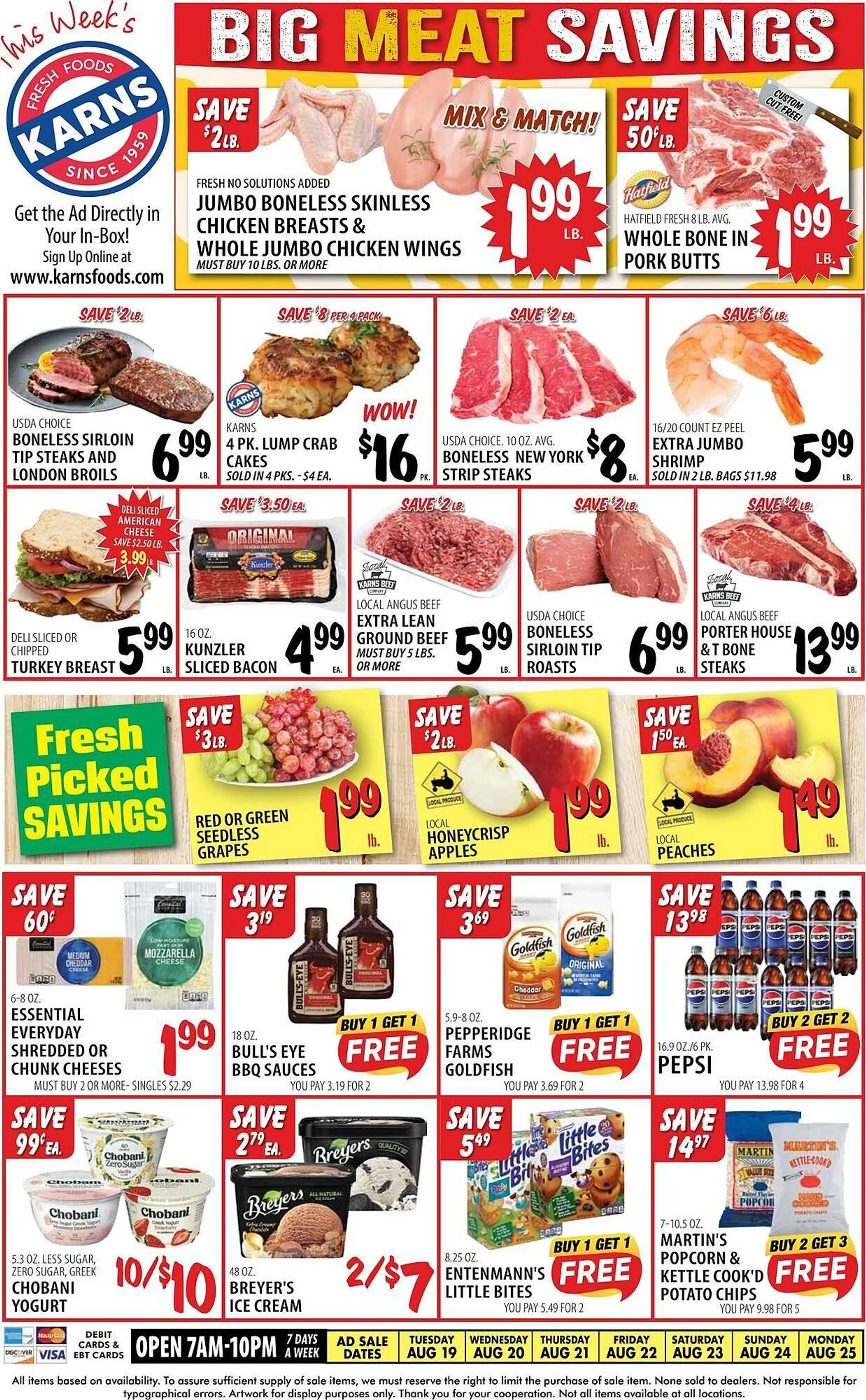 Weekly ad Karns Weekly Ad from August 19 to August 25 2025 - Page 1