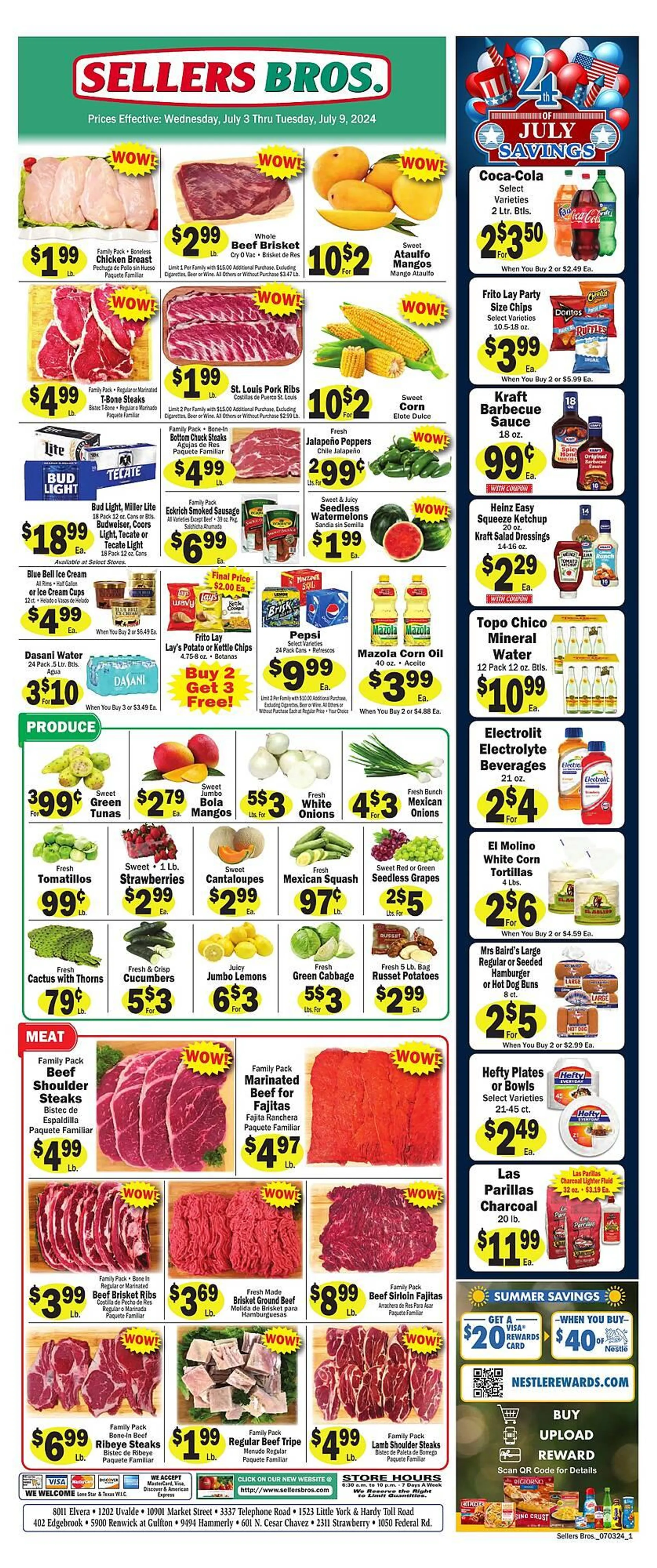 Sellers Bros Weekly Ad - 1