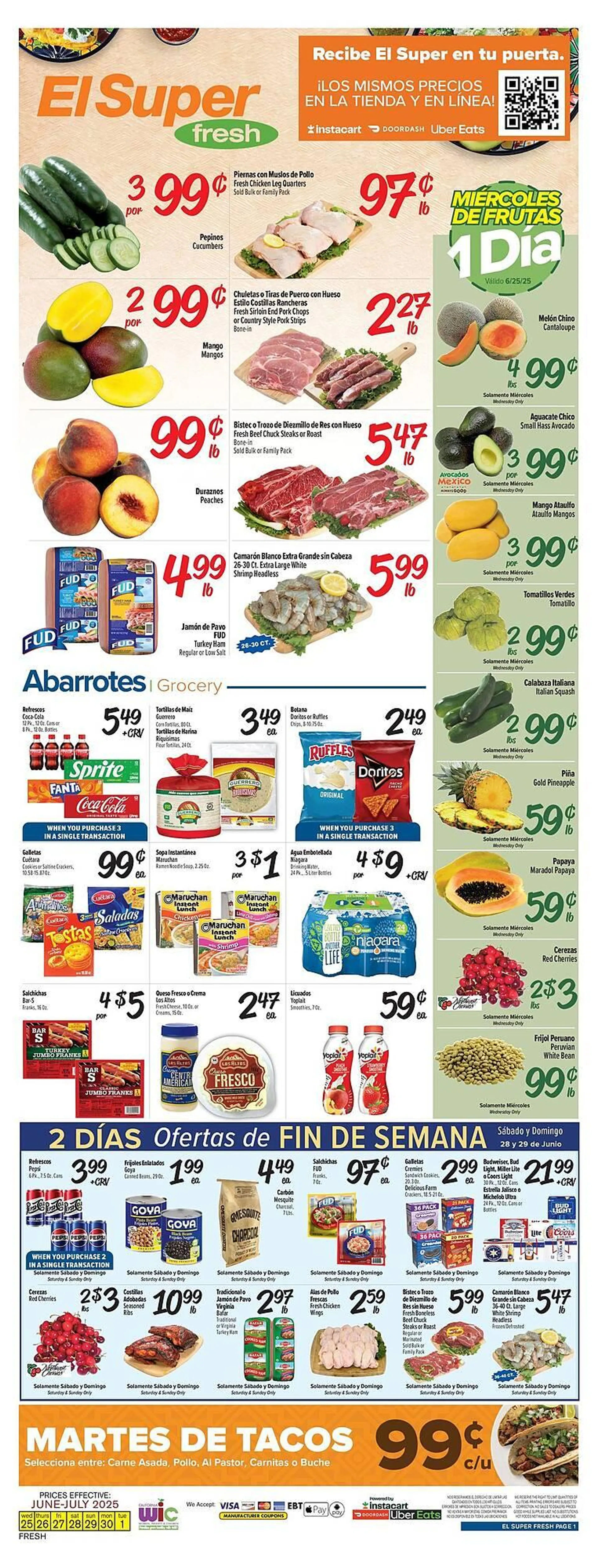 Weekly ad El Super Weekly Ad from June 25 to July 1 2025 - Page 1